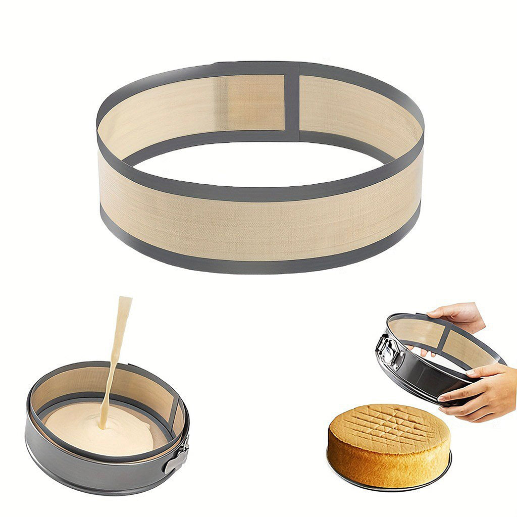 Anna-Kaci Reusable Cake Pan Liner Ring with Nonstick Mesh Design