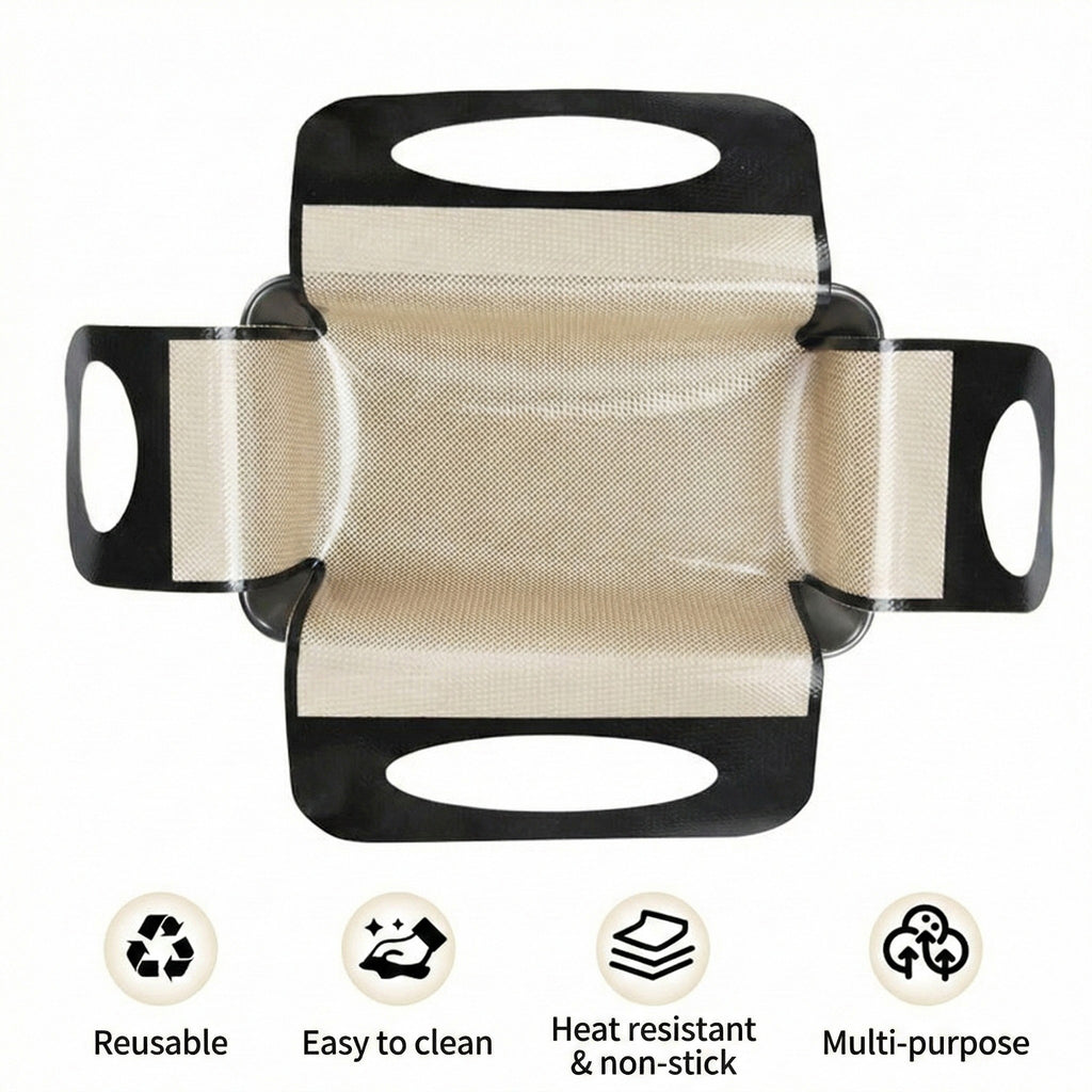 Anna-Kaci Reusable Loaf Pan Liner with Nonstick Mesh and Lift Handles