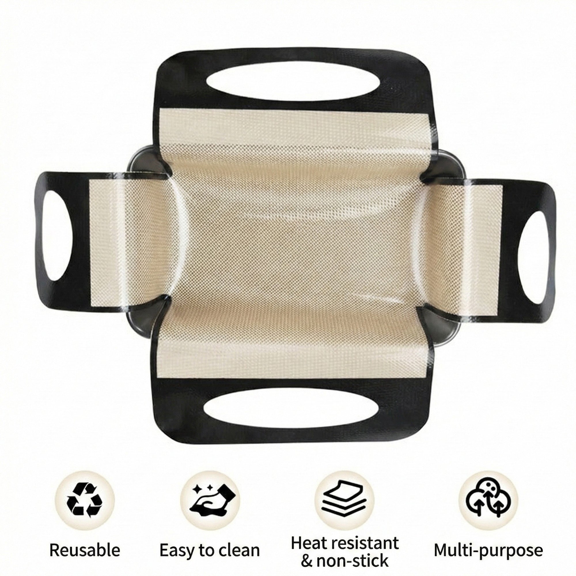 Anna-Kaci Reusable Loaf Pan Liner with Nonstick Mesh and Lift Handles