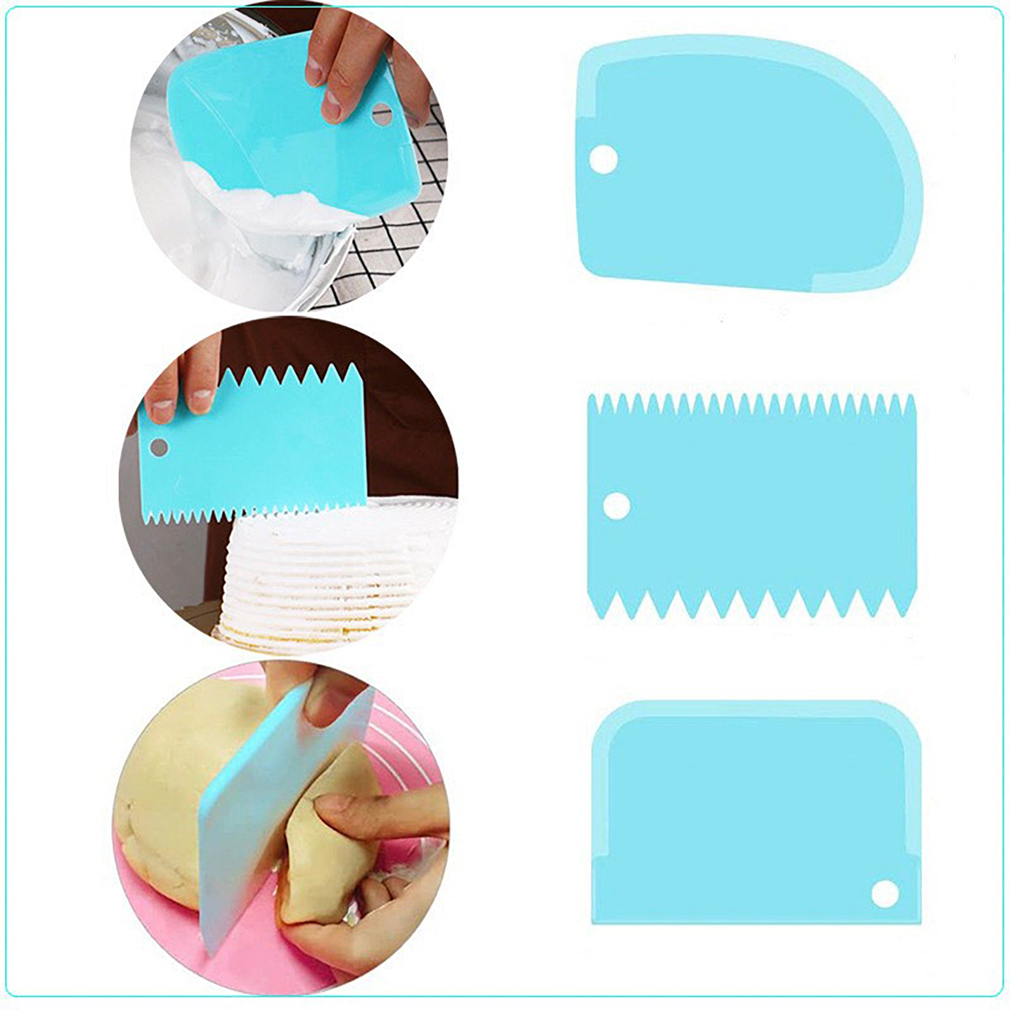 Anna-Kaci Reusable Piping Bag and Decorating Tip Set with Scrapers and Cleaning Brush