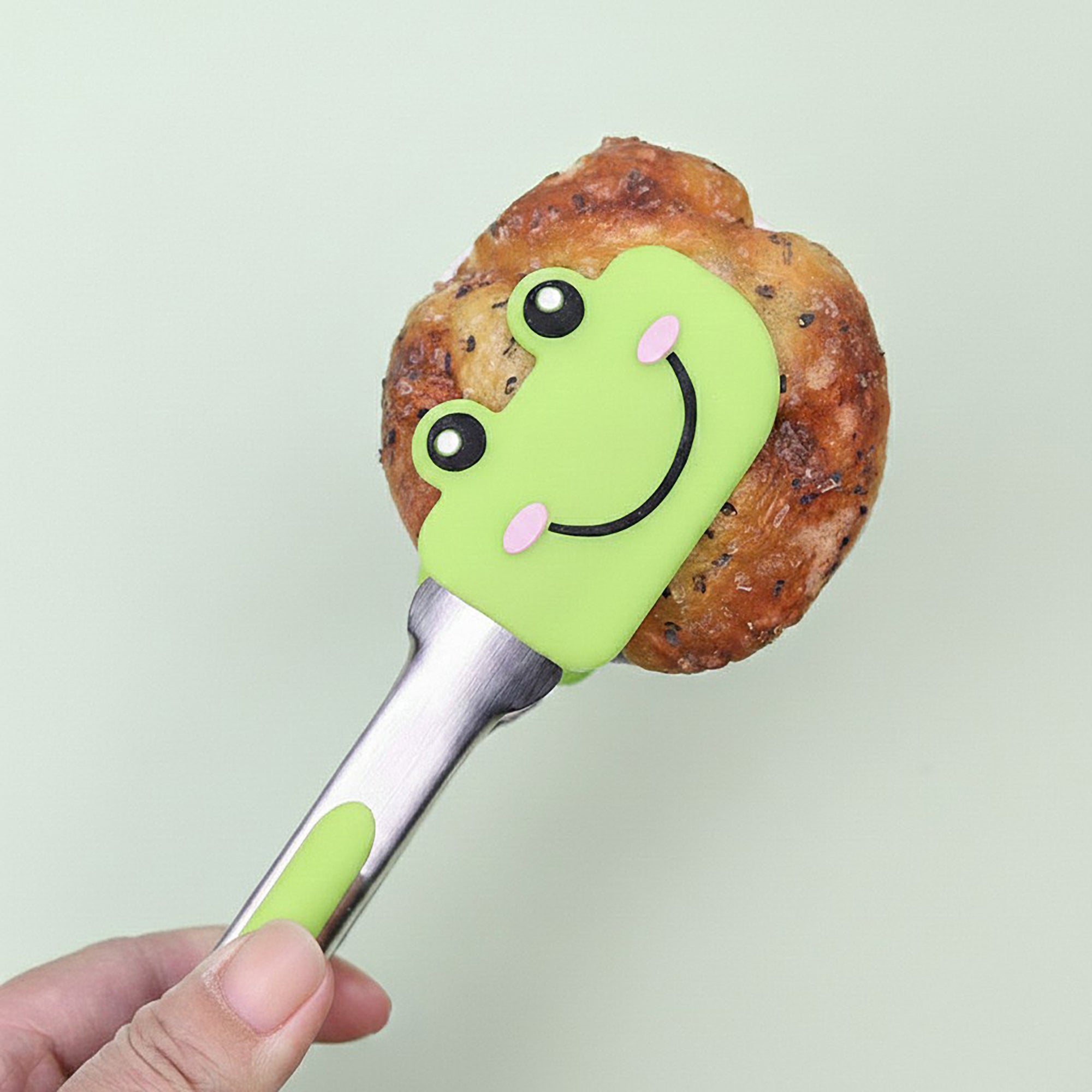 Anna-Kaci Bear Shaped Kitchen Tongs with Non-Slip Grip and Locking Ring