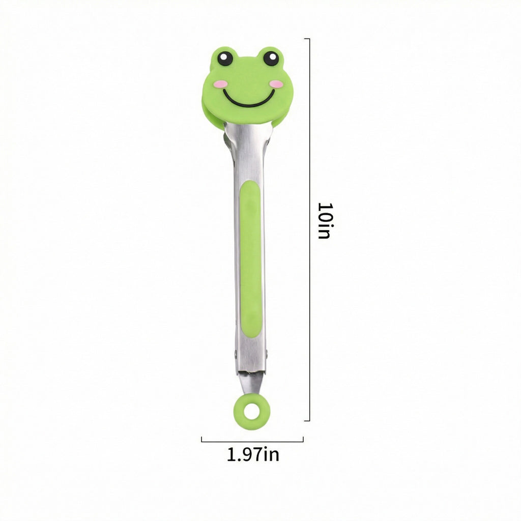 Anna-Kaci Bear Shaped Kitchen Tongs with Non-Slip Grip and Locking Ring