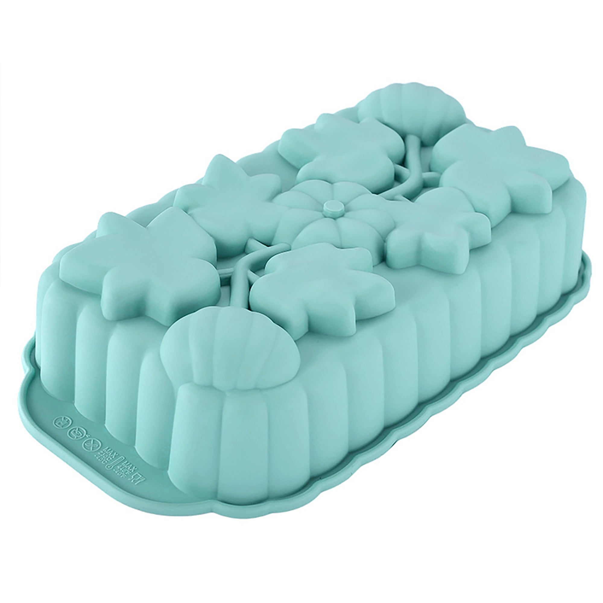 Anna-Kaci 2-Piece Pumpkin and Leaf Silicone Loaf Cake Mold Set Nonstick Fall Baking Pan