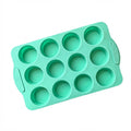 Anna-Kaci 2-Piece Silicone Muffin Pan Set 12-Cup Nonstick Cupcake Baking Mold with Handles