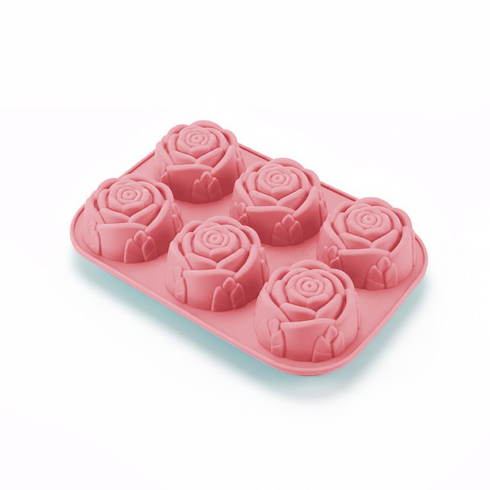 Anna-Kaci 3-Piece Rose Swirl Silicone Baking Mold Set Round Flower Cake Chocolate Candy Soap Mold