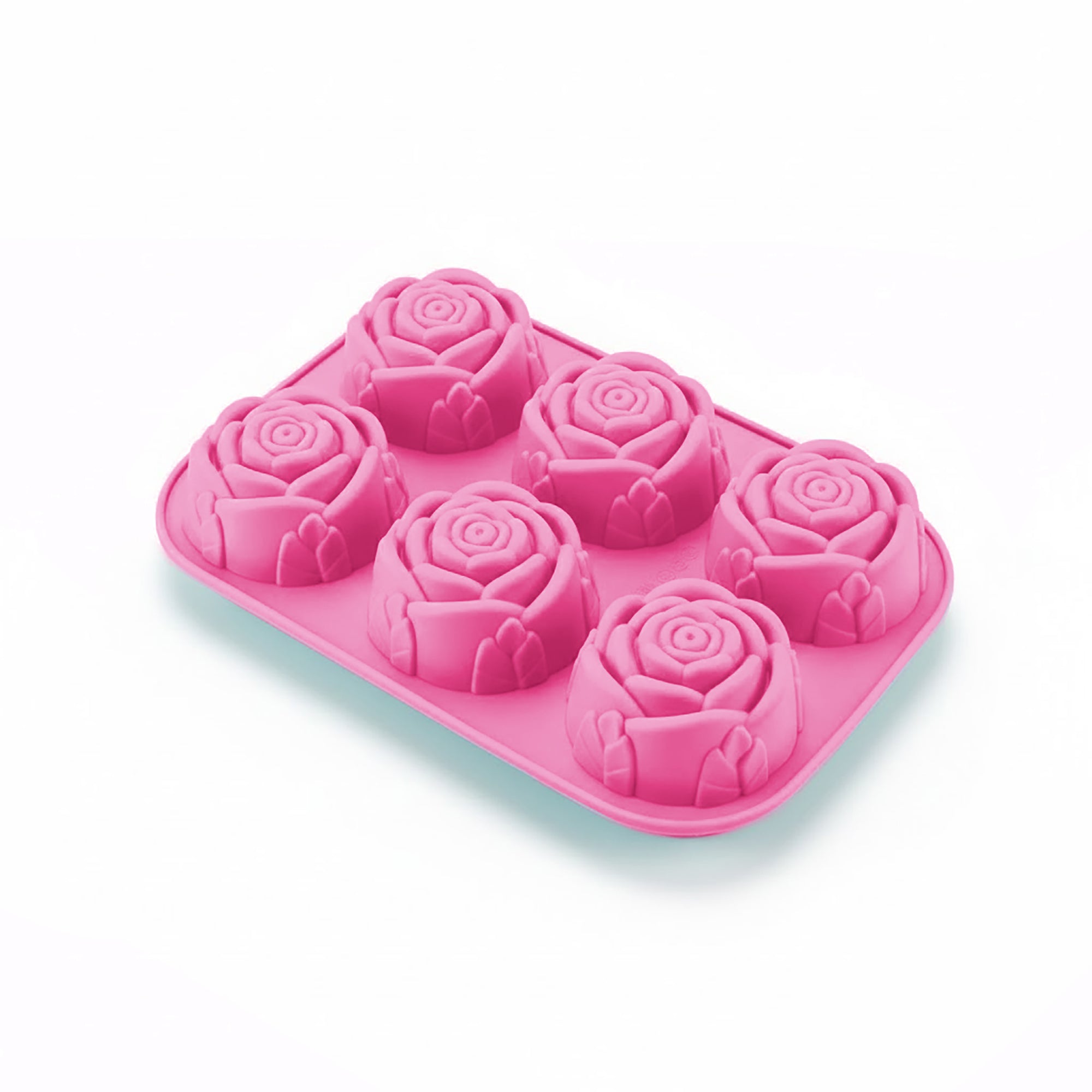 Anna-Kaci 3-Piece Rose Swirl Silicone Baking Mold Set Round Flower Cake Chocolate Candy Soap Mold