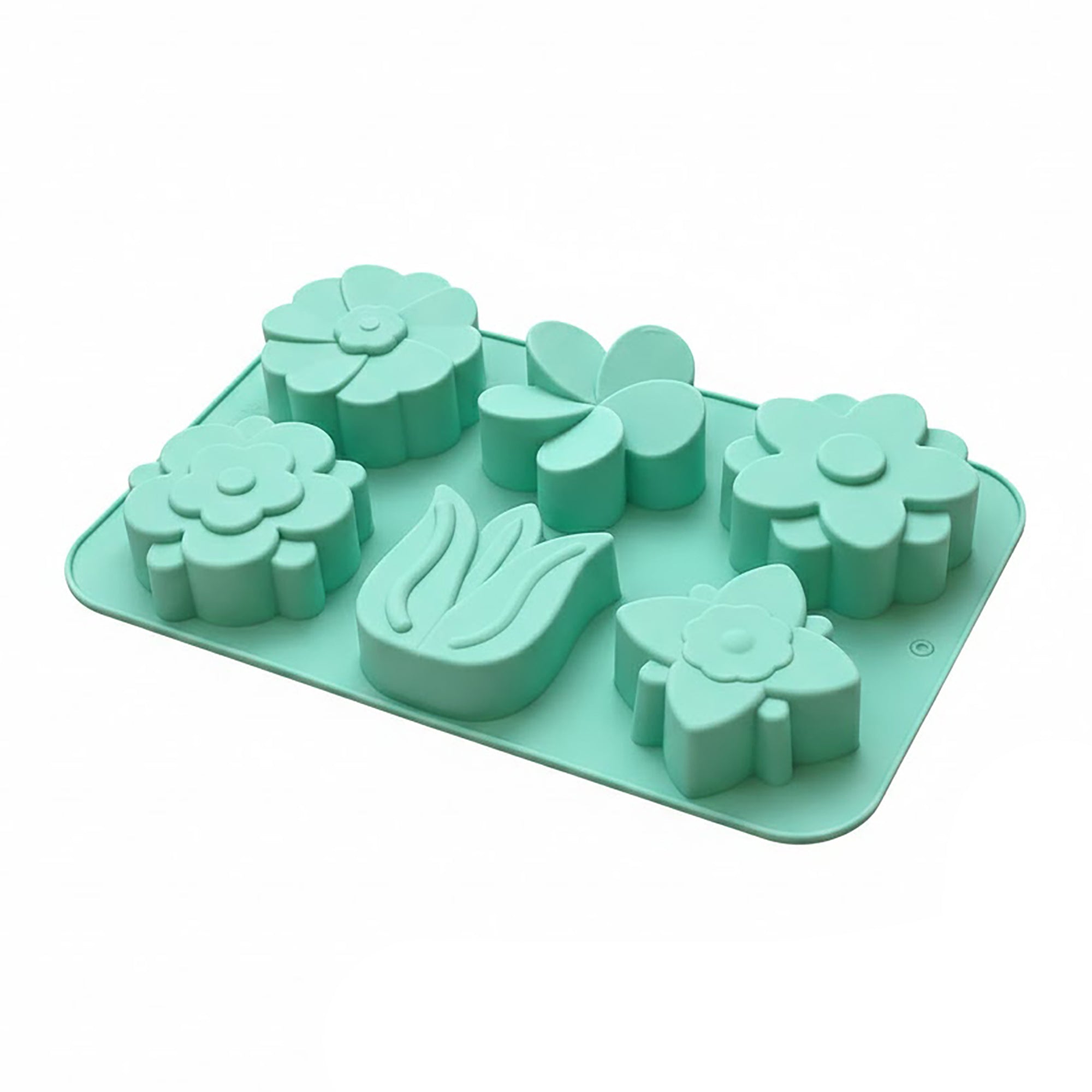 Anna-Kaci 3-Piece Flower Silicone Baking Mold Set Floral Cake Chocolate Candy Soap Mold