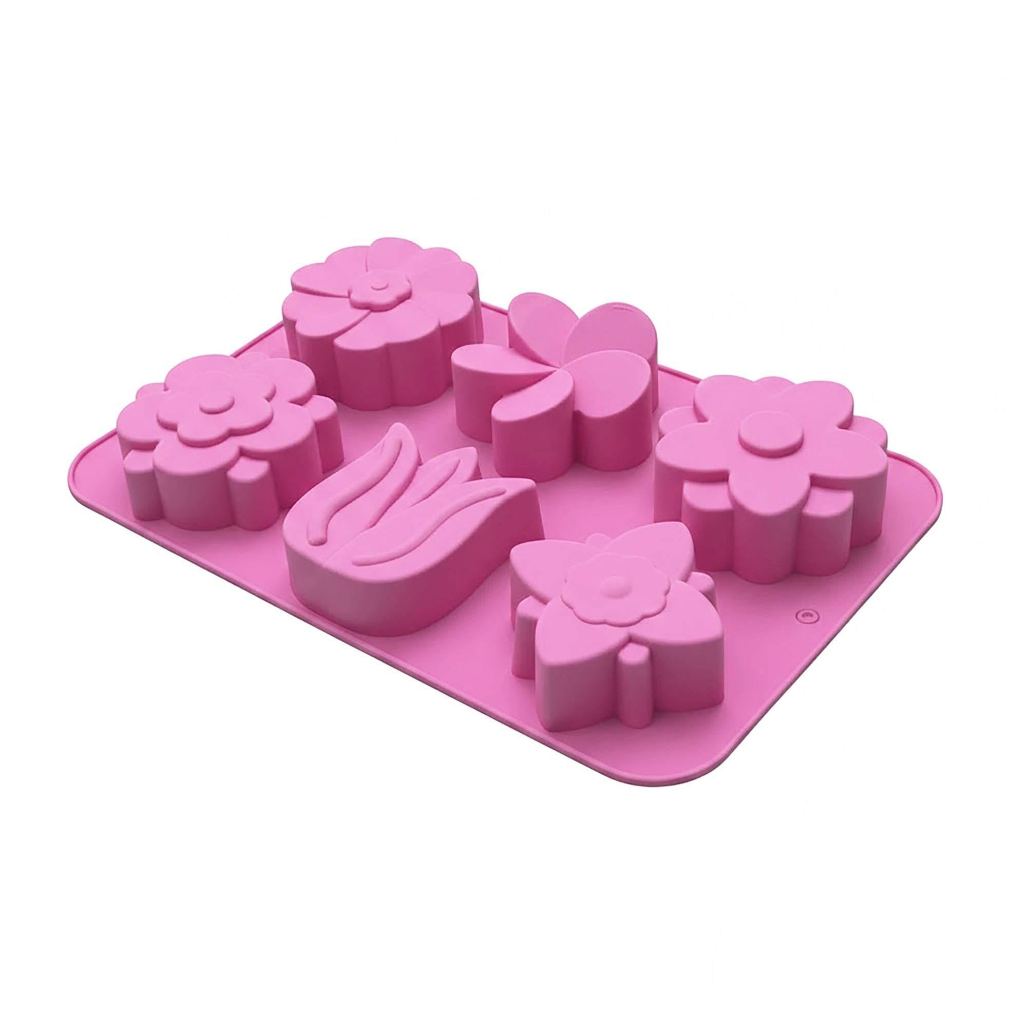 Anna-Kaci 3-Piece Flower Silicone Baking Mold Set Floral Cake Chocolate Candy Soap Mold