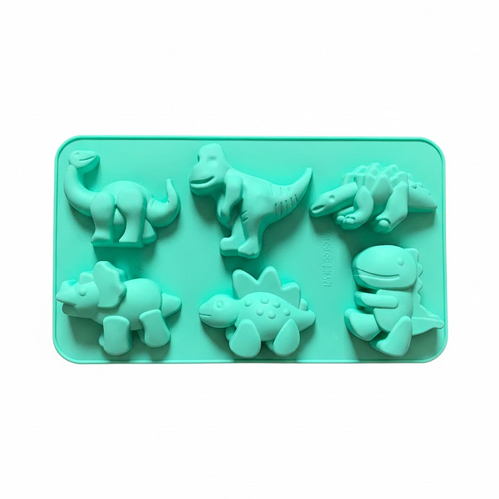 Anna-Kaci 3-Piece Dinosaur Silicone Baking Mold Set Mini Dino Cake Chocolate Candy Soap Mold