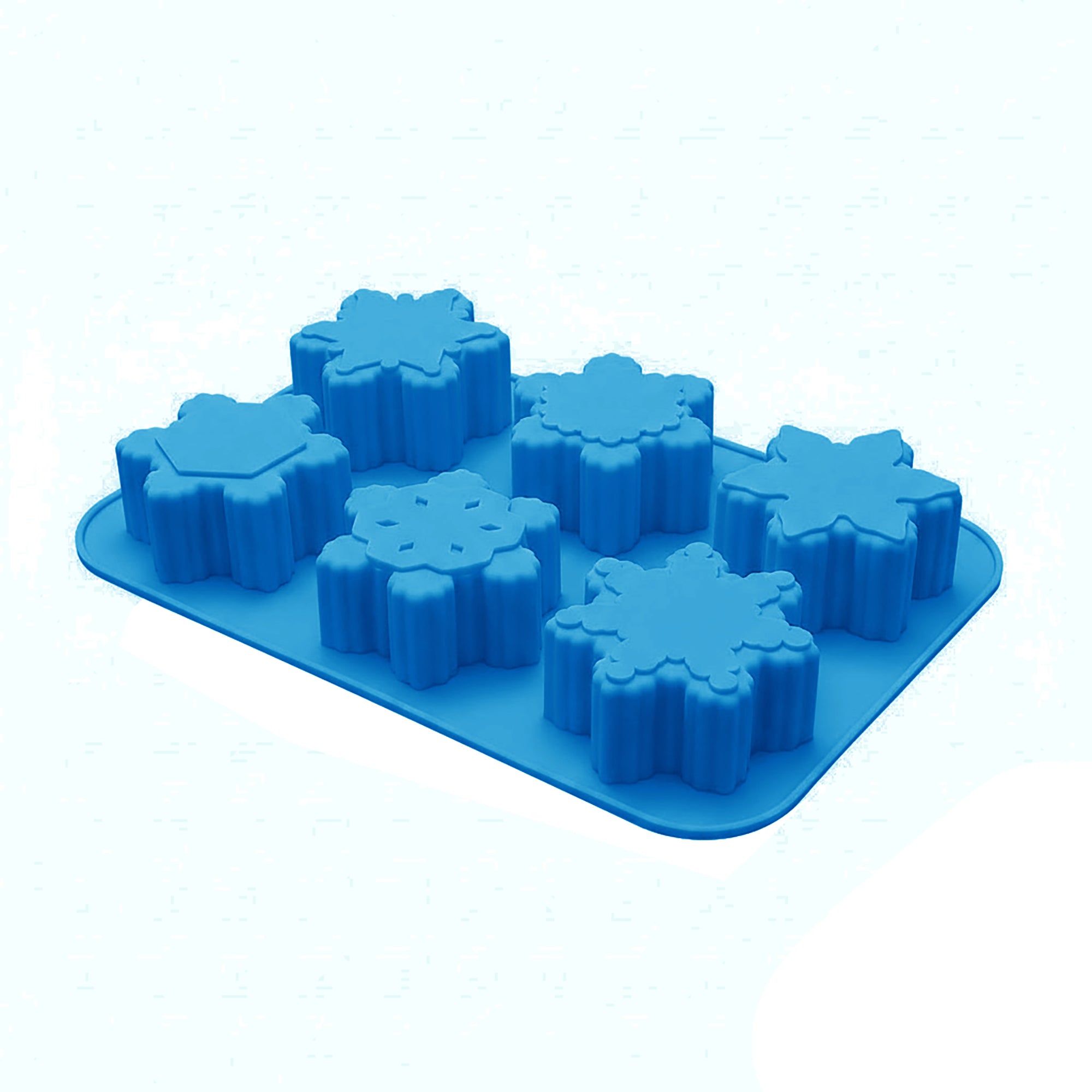 Anna-Kaci 3-Piece Snowflake Silicone Baking Mold Set Winter Shape Cake Chocolate Candy Soap Mold