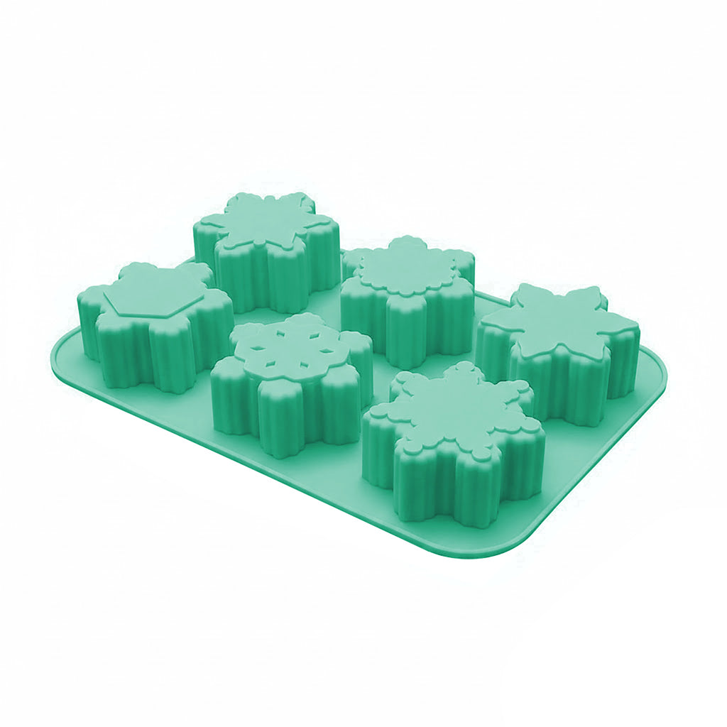 Anna-Kaci 3-Piece Snowflake Silicone Baking Mold Set Winter Shape Cake Chocolate Candy Soap Mold