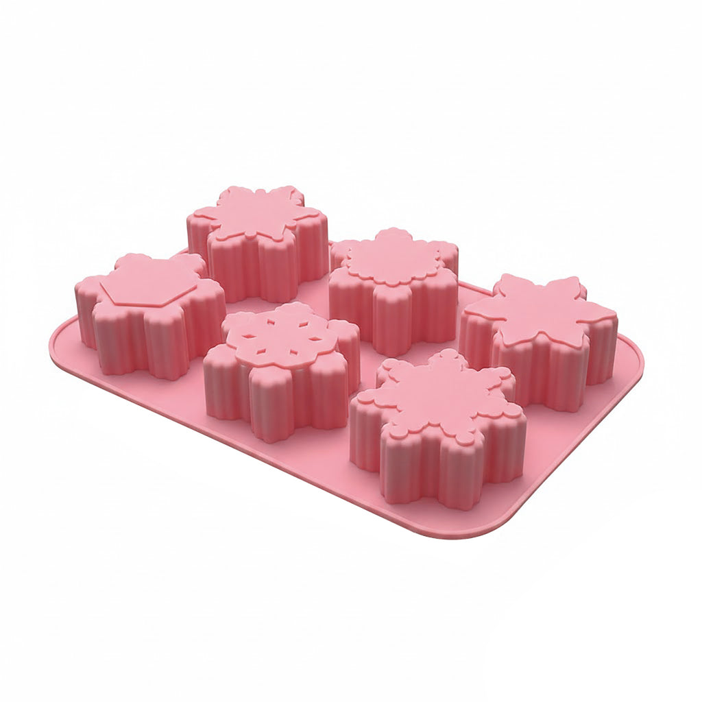 Anna-Kaci 3-Piece Snowflake Silicone Baking Mold Set Winter Shape Cake Chocolate Candy Soap Mold