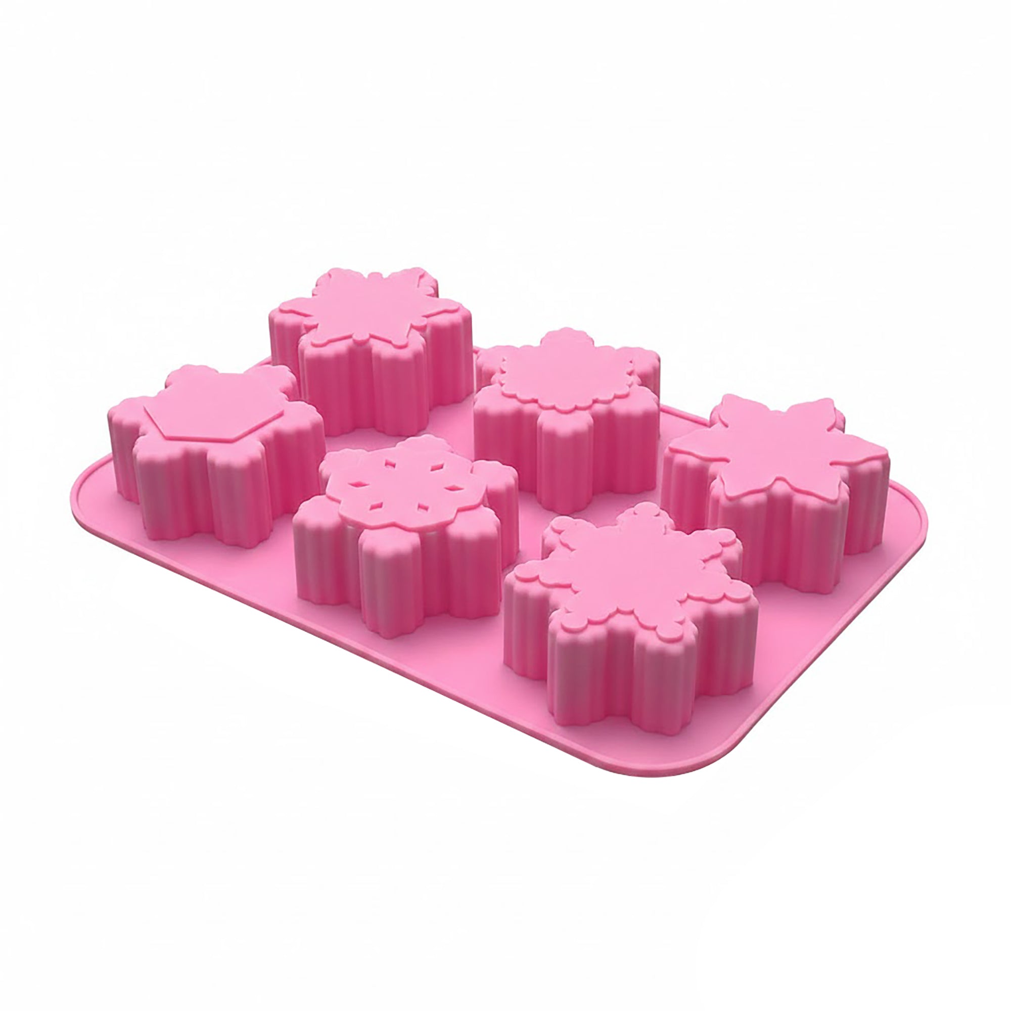 Anna-Kaci 3-Piece Snowflake Silicone Baking Mold Set Winter Shape Cake Chocolate Candy Soap Mold