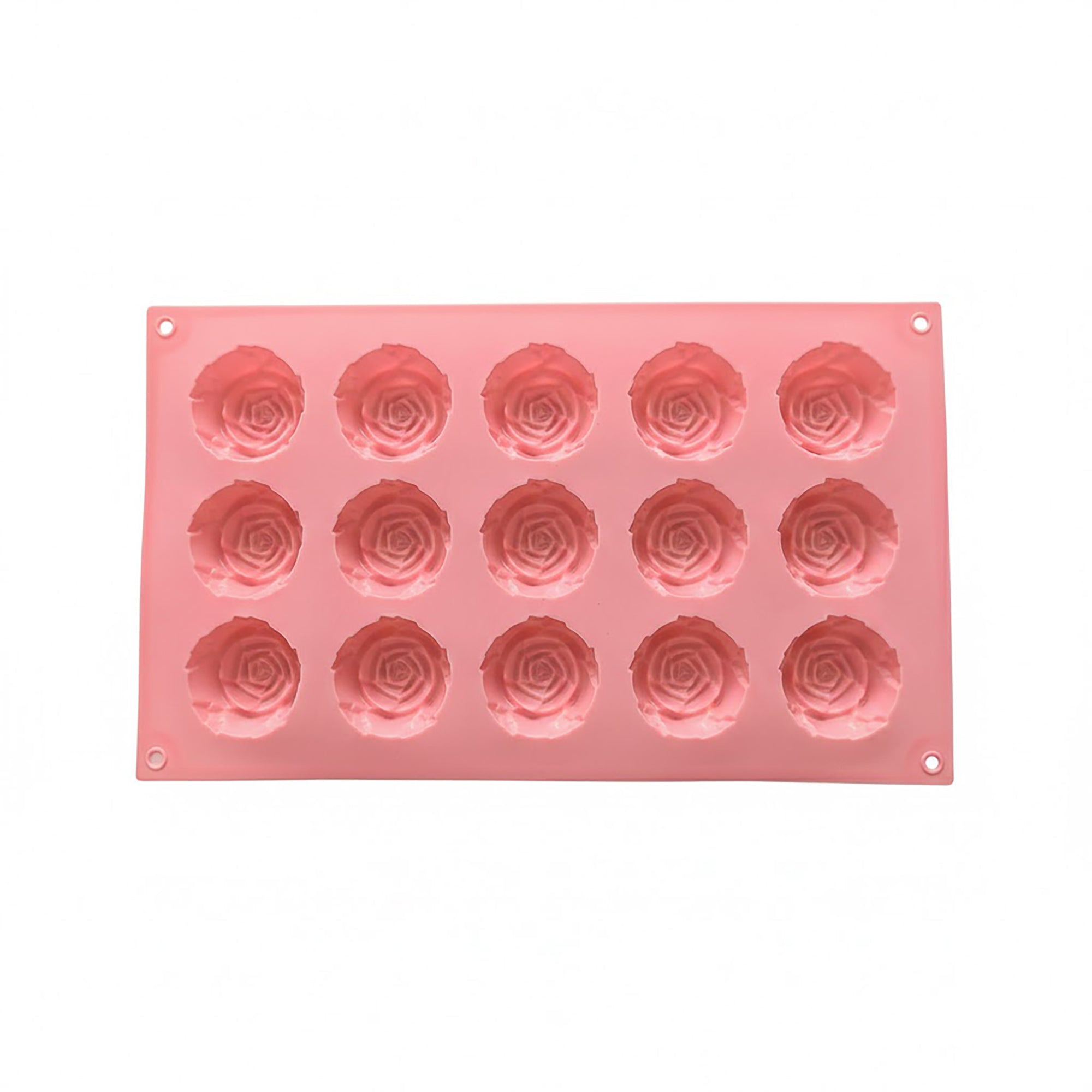 Anna-Kaci 3-Piece Rose Flower Silicone Baking Mold Set Mini Round Cake Chocolate Candy Soap Mold