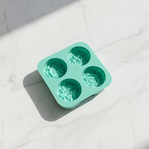 Anna-Kaci 3-Piece Floral Silicone Baking Mold Set Round Flower Cake Soap Candy Chocolate Mold