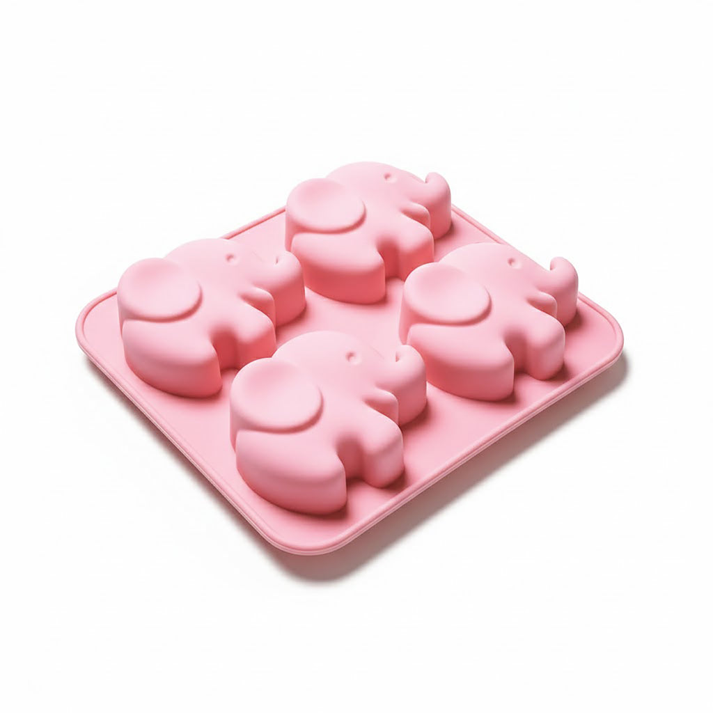 Anna-Kaci 2-Piece Elephant Silicone Baking Mold Reusable Nonstick Cake Chocolate Mold