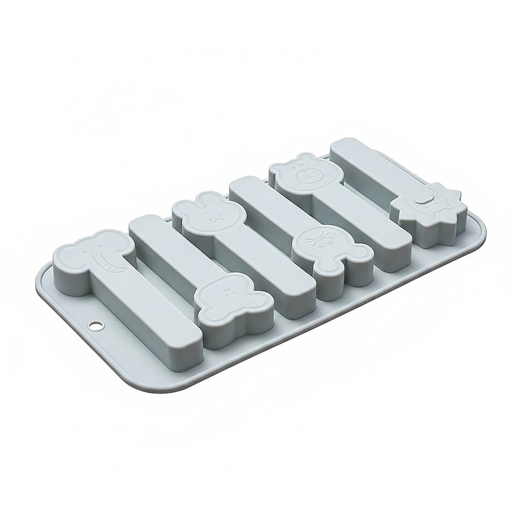 Anna-Kaci 2-Piece Animal Popsicle Silicone Baking Mold Set Nonstick Flexible Ice Pop Dessert Mold