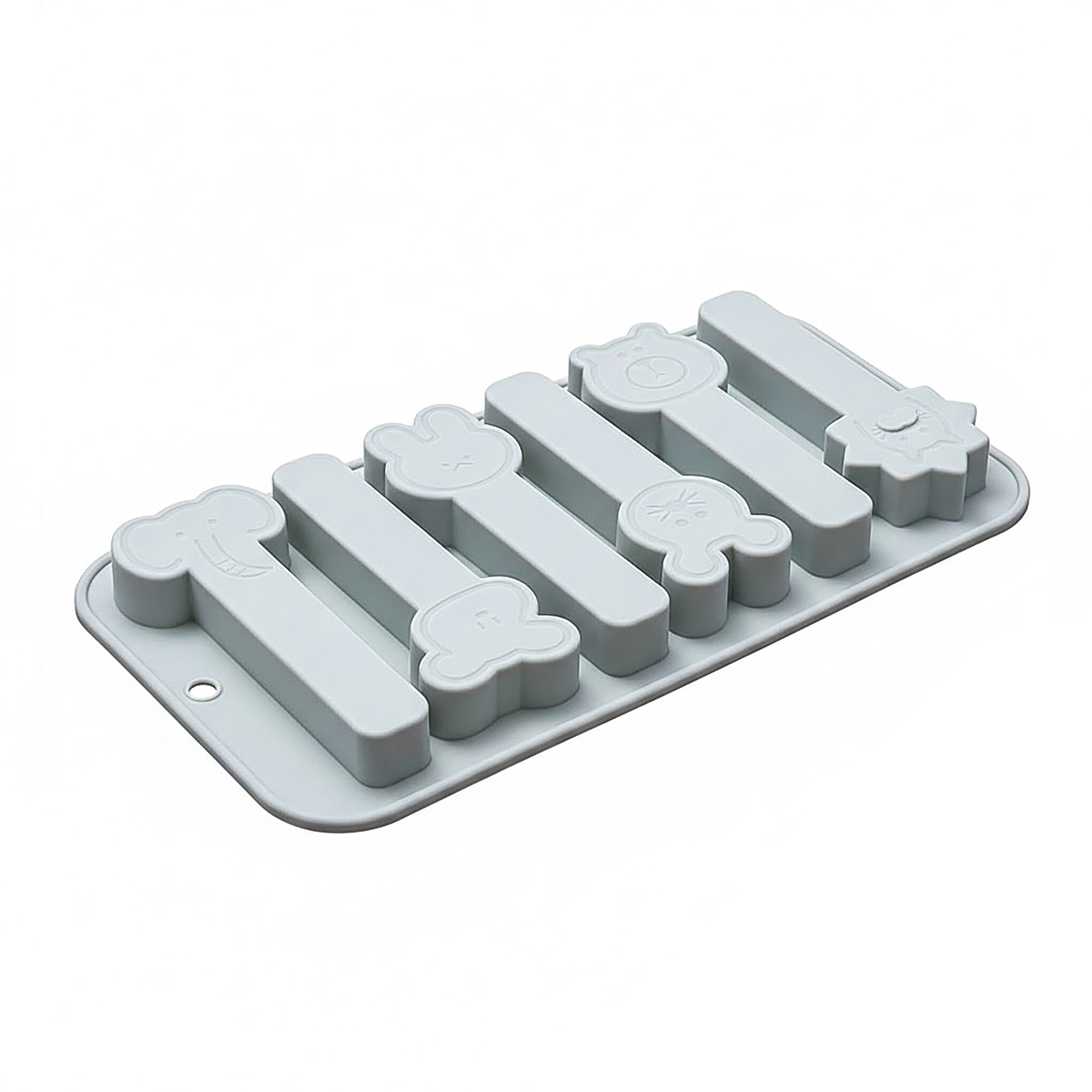 Anna-Kaci 2-Piece Animal Popsicle Silicone Baking Mold Set Nonstick Flexible Ice Pop Dessert Mold