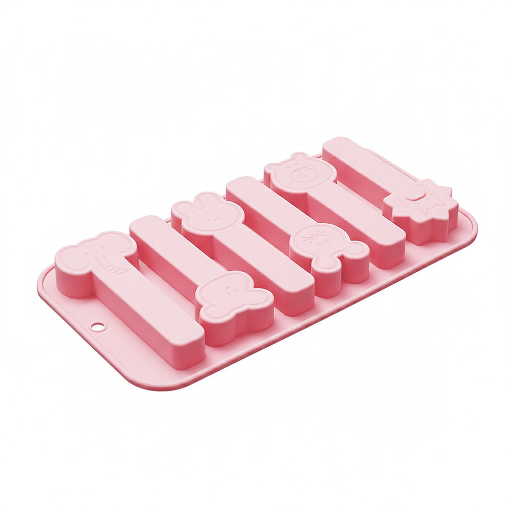 Anna-Kaci 2-Piece Animal Popsicle Silicone Baking Mold Set Nonstick Flexible Ice Pop Dessert Mold