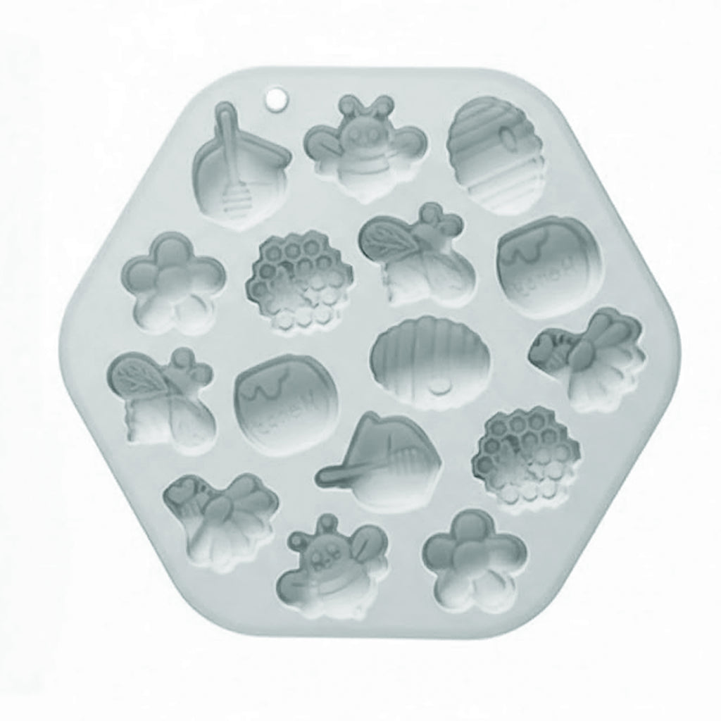 Anna-Kaci 2-Piece Honey Bee Silicone Baking Mold Set Nonstick Flexible Chocolate Candy Dessert Mold