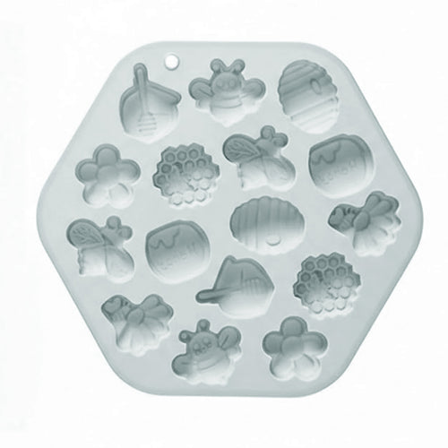 Anna-Kaci 2-Piece Honey Bee Silicone Baking Mold Set Nonstick Flexible Chocolate Candy Dessert Mold