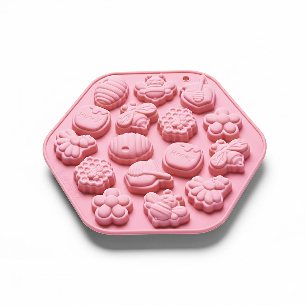 Anna-Kaci 2-Piece Honey Bee Silicone Baking Mold Set Nonstick Flexible Chocolate Candy Dessert Mold