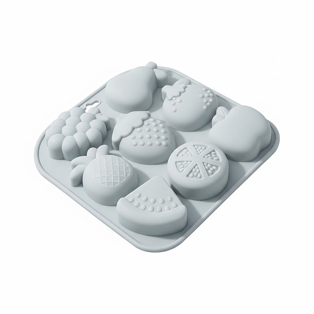 Anna-Kaci 2-Piece Fruit Shape Silicone Baking Mold Set Nonstick Flexible Chocolate Candy Dessert Mold