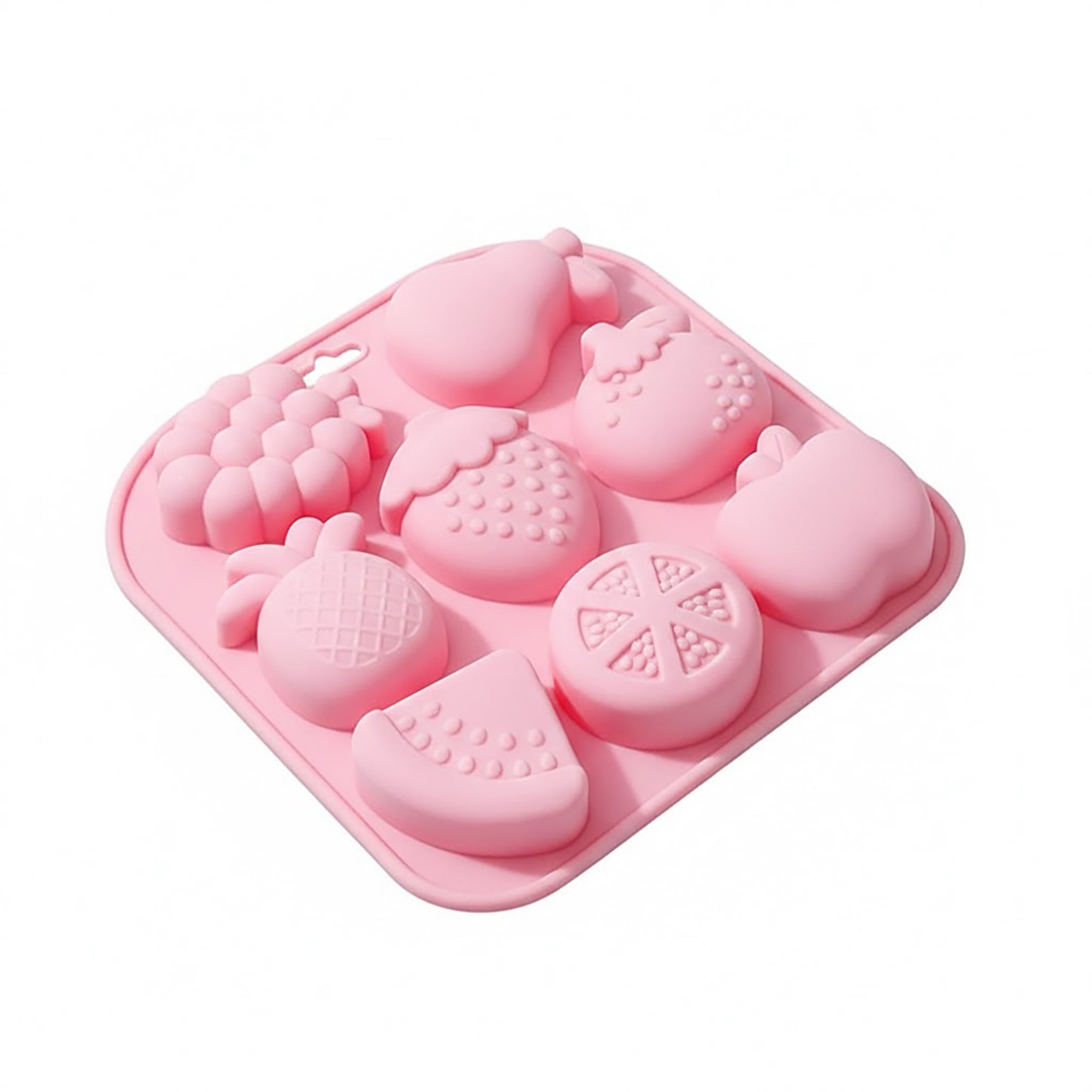 Anna-Kaci 2-Piece Fruit Shape Silicone Baking Mold Set Nonstick Flexible Chocolate Candy Dessert Mold
