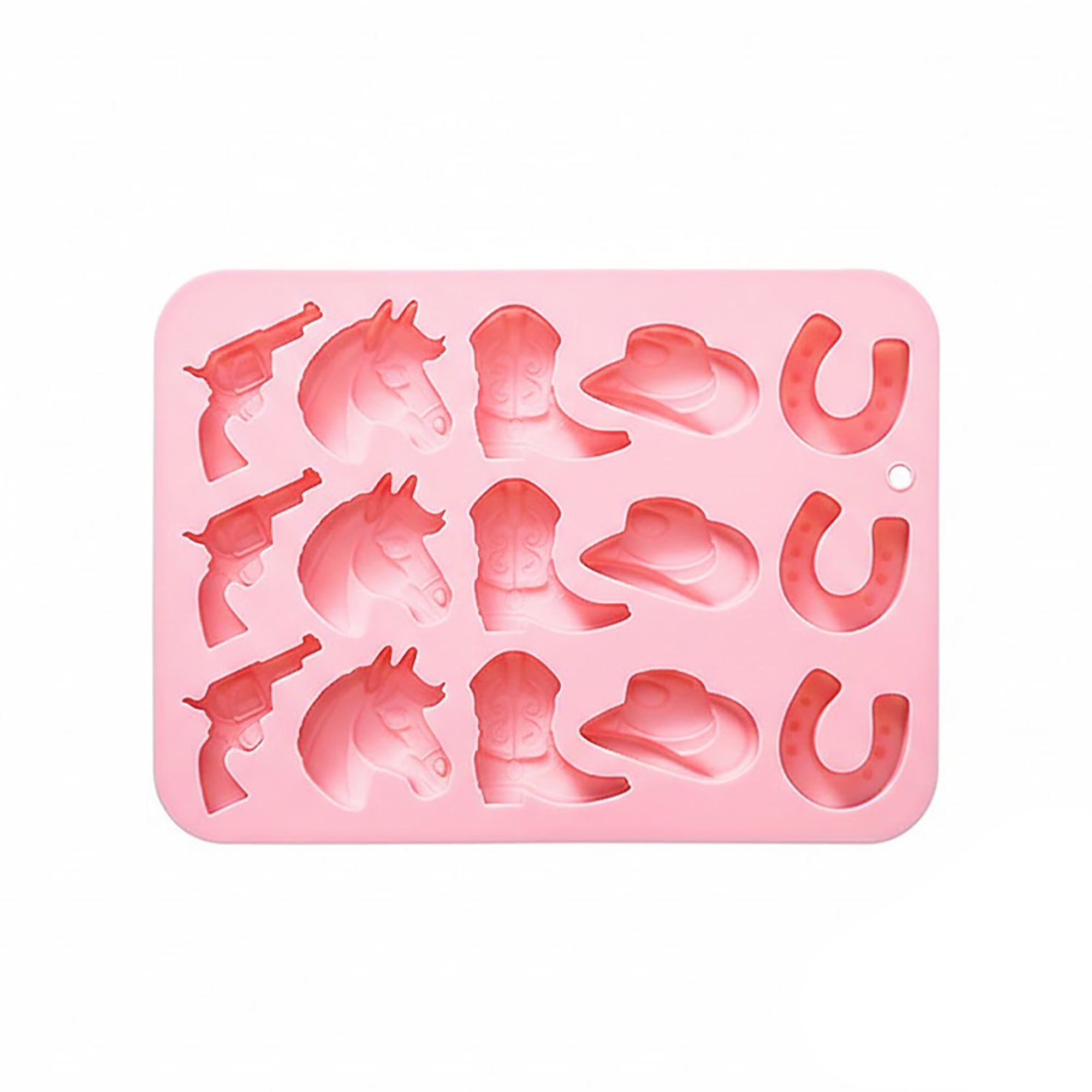 Anna-Kaci 2-Piece Western Silicone Baking Mold Set Nonstick Flexible Chocolate Candy Dessert Mold