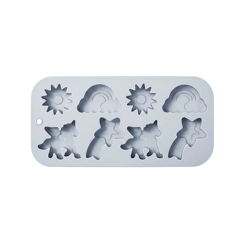 Anna-Kaci 2-Piece Rainbow and Unicorn Silicone Baking Mold Set Nonstick Flexible Candy Dessert Mold