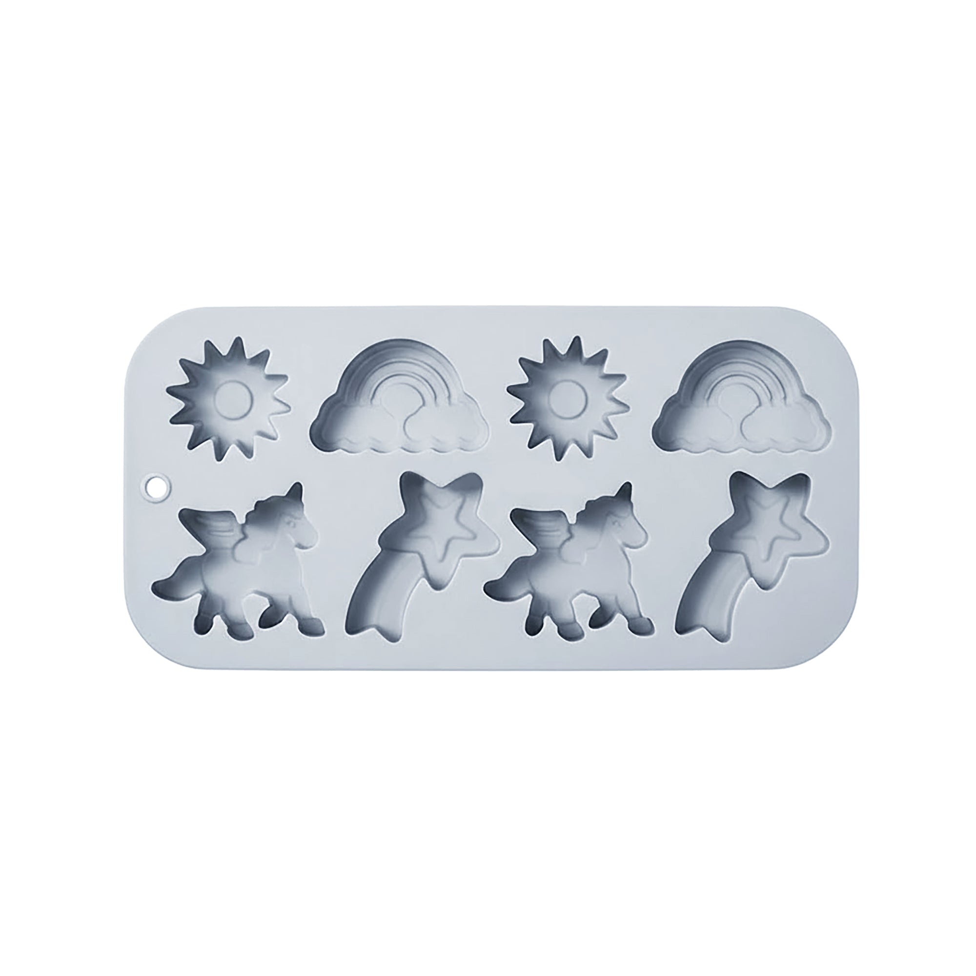Anna-Kaci 2-Piece Rainbow and Unicorn Silicone Baking Mold Set Nonstick Flexible Candy Dessert Mold