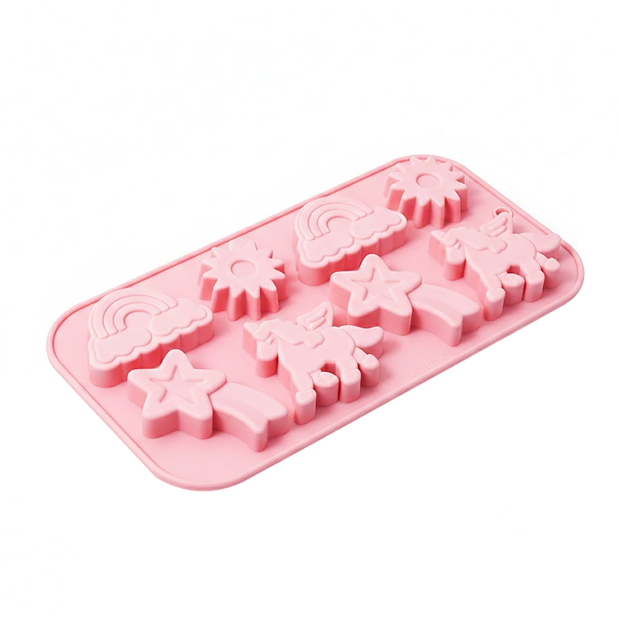Anna-Kaci 2-Piece Rainbow and Unicorn Silicone Baking Mold Set Nonstick Flexible Candy Dessert Mold