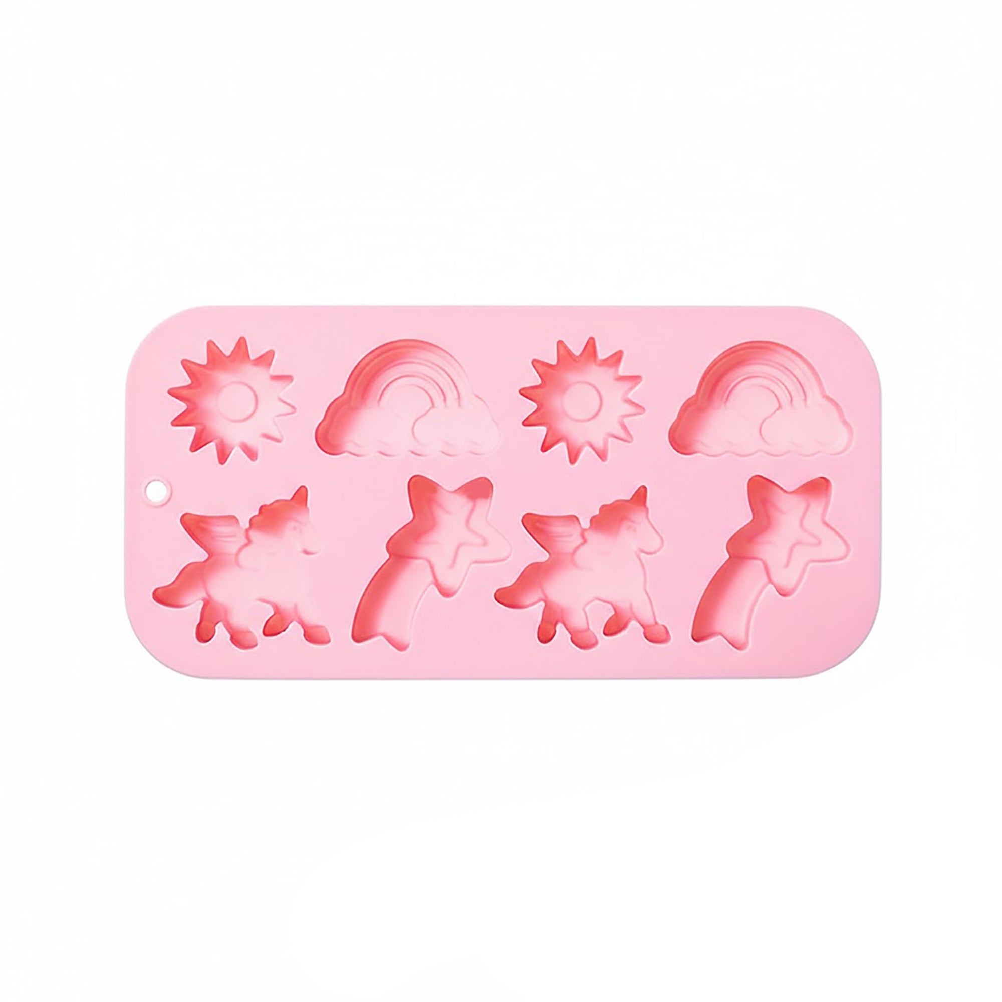 Anna-Kaci 2-Piece Rainbow and Unicorn Silicone Baking Mold Set Nonstick Flexible Candy Dessert Mold
