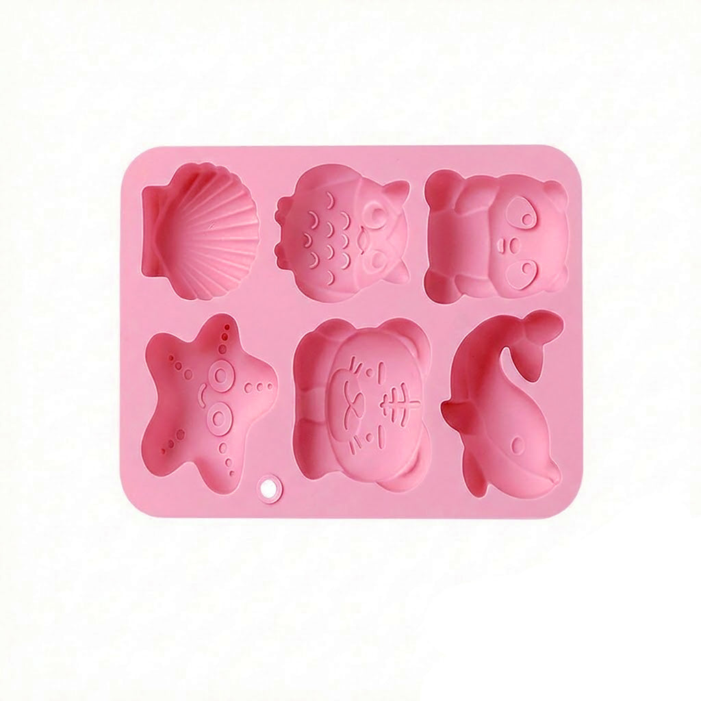 Anna-Kaci 3-Piece Animal and Ocean Silicone Baking Mold Set Nonstick Flexible Chocolate Candy Mold