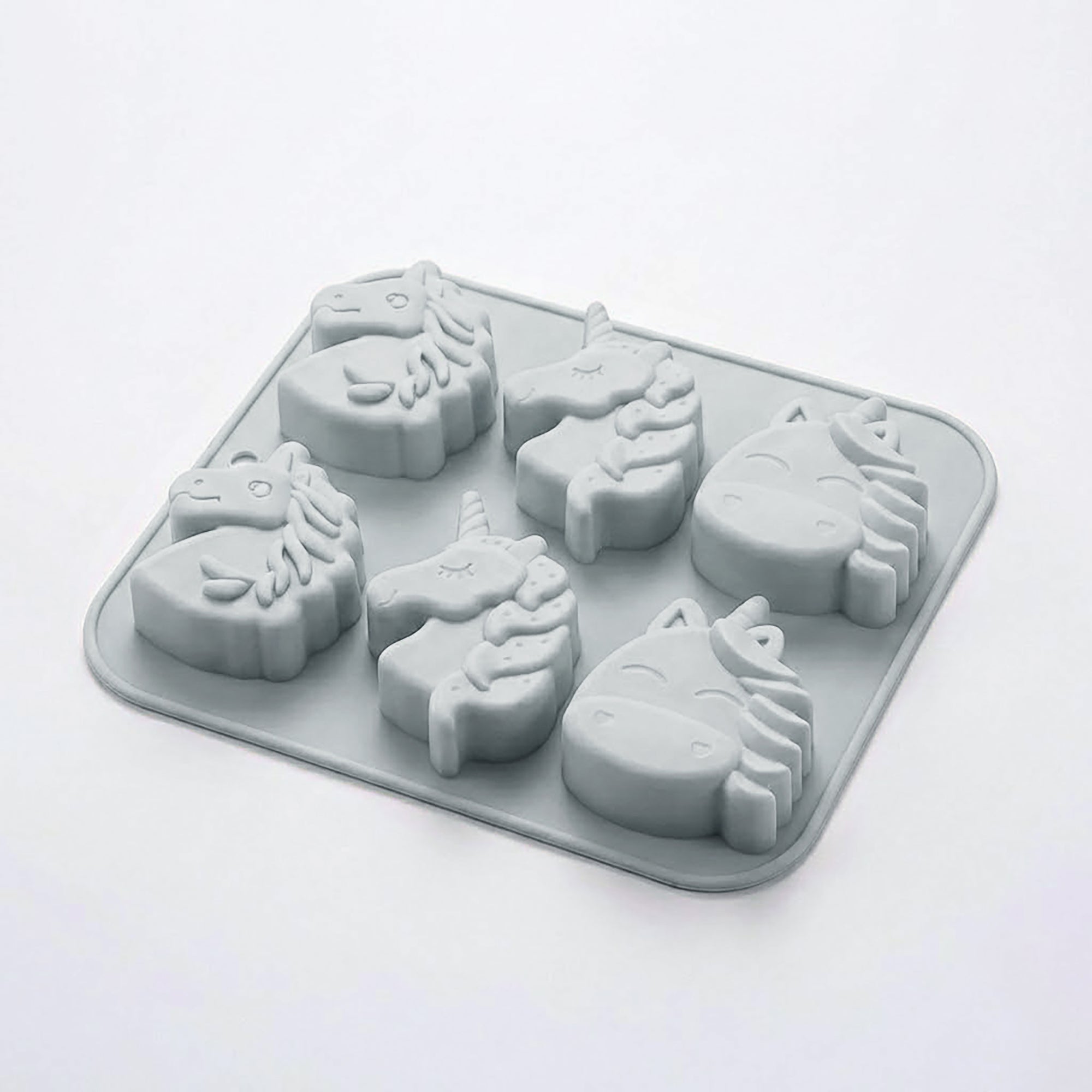Anna-Kaci 2-Piece Unicorn Silicone Baking Mold Set Nonstick Flexible Chocolate Candy Dessert Mold