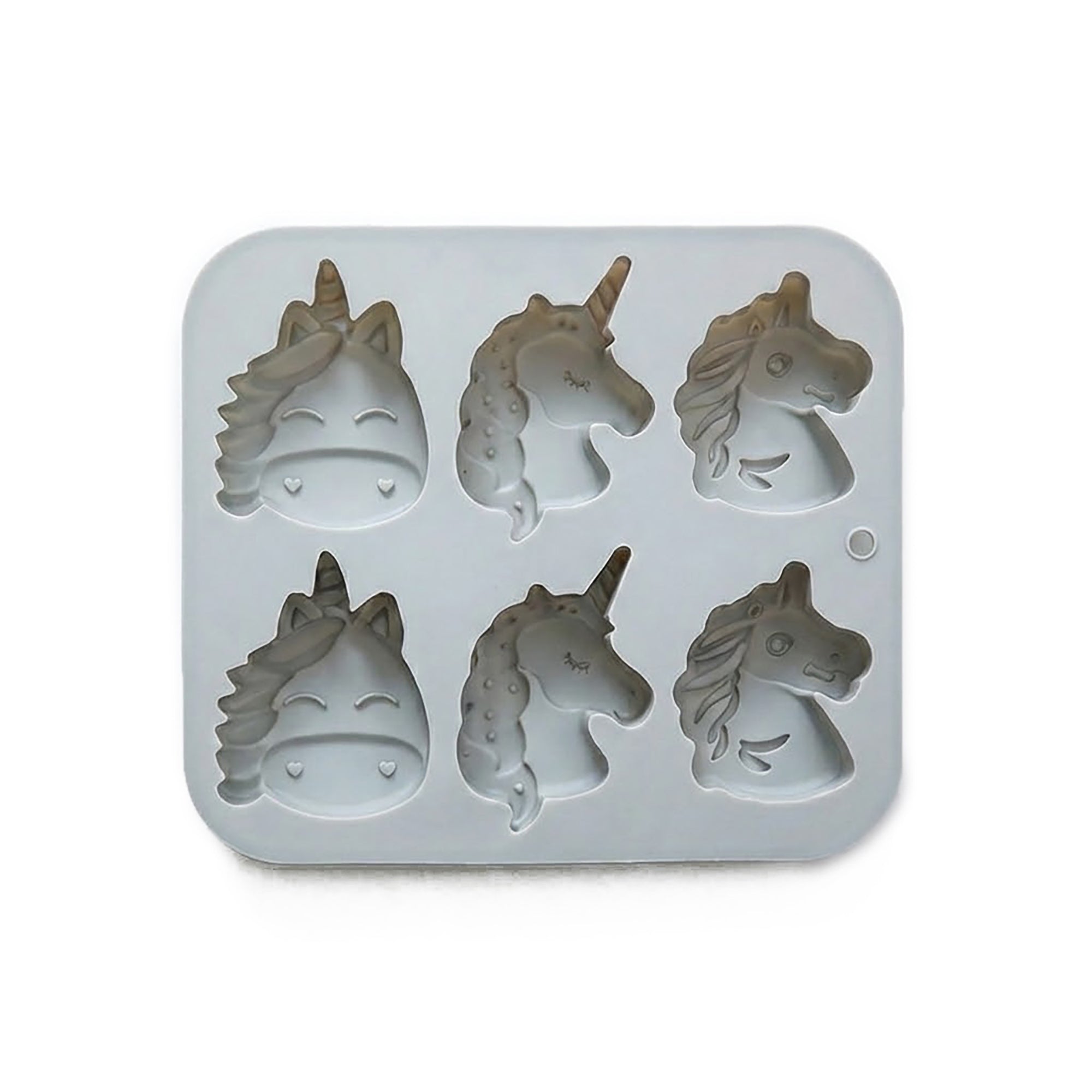 Anna-Kaci 2-Piece Unicorn Silicone Baking Mold Set Nonstick Flexible Chocolate Candy Dessert Mold