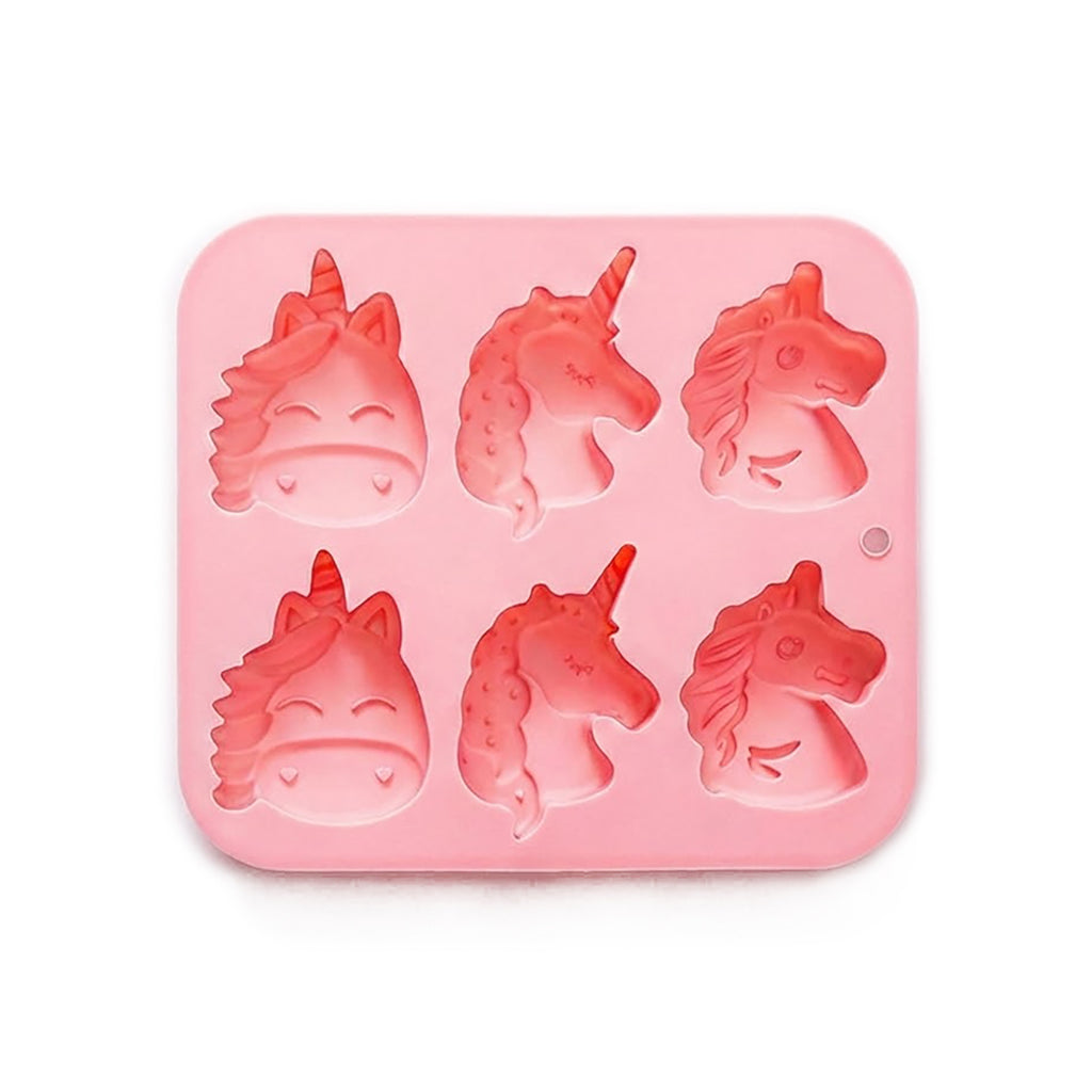Anna-Kaci 2-Piece Unicorn Silicone Baking Mold Set Nonstick Flexible Chocolate Candy Dessert Mold