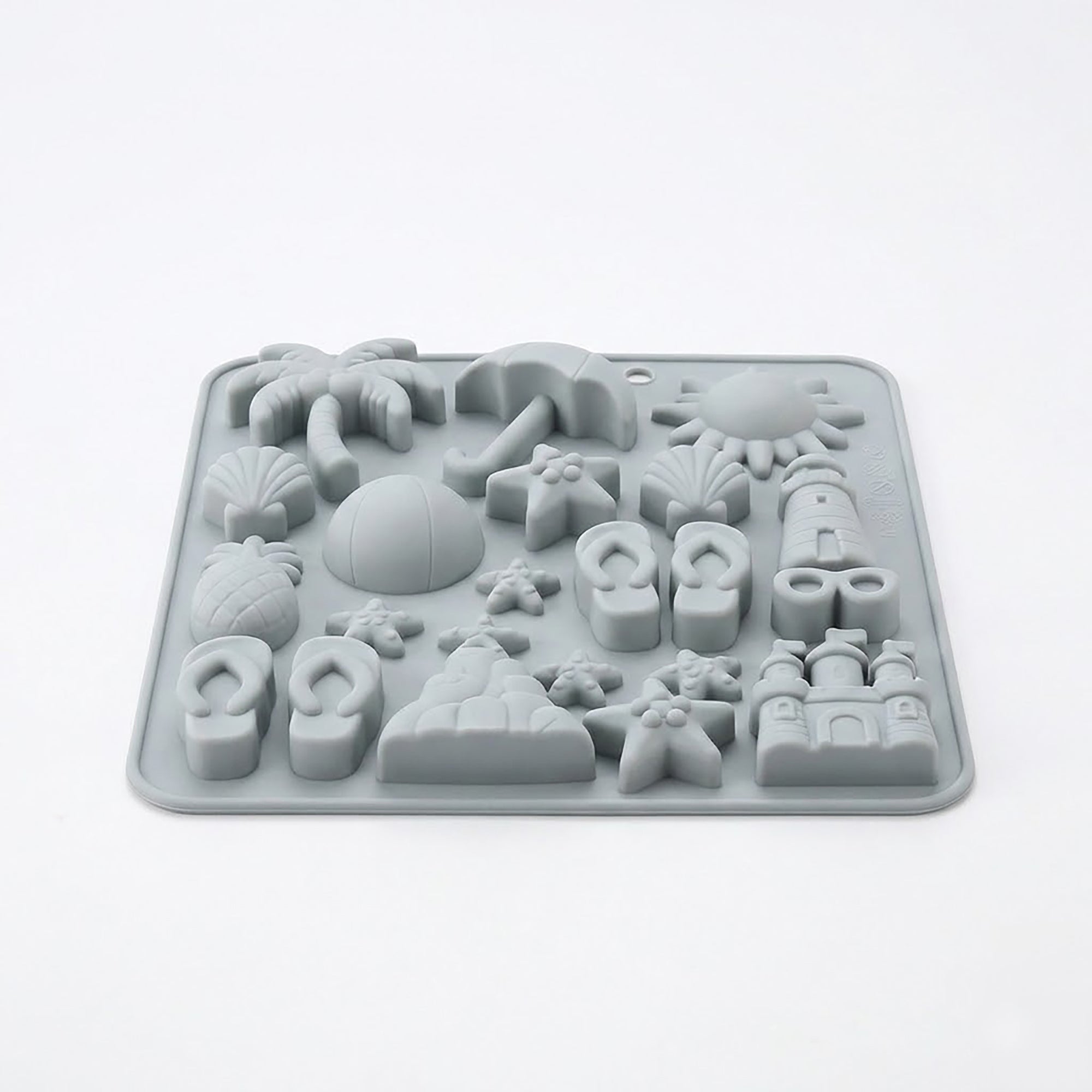 Anna-Kaci 2-Piece Beach Silicone Baking Mold Set Nonstick Summer Shape Chocolate Candy Dessert Mold