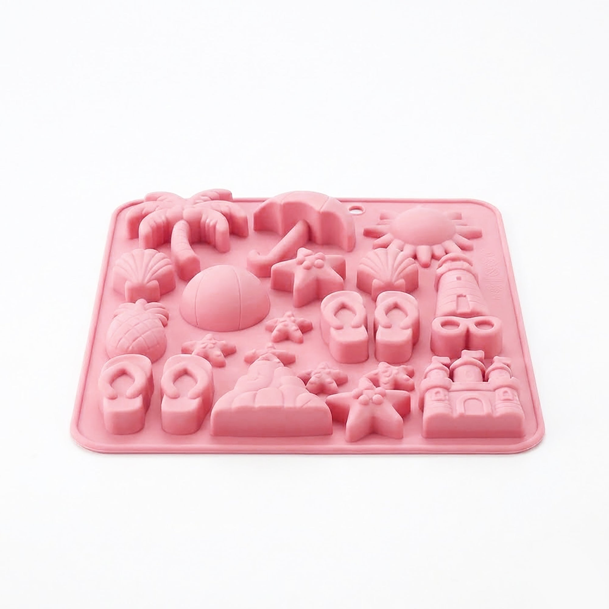 Anna-Kaci 2-Piece Beach Silicone Baking Mold Set Nonstick Summer Shape Chocolate Candy Dessert Mold
