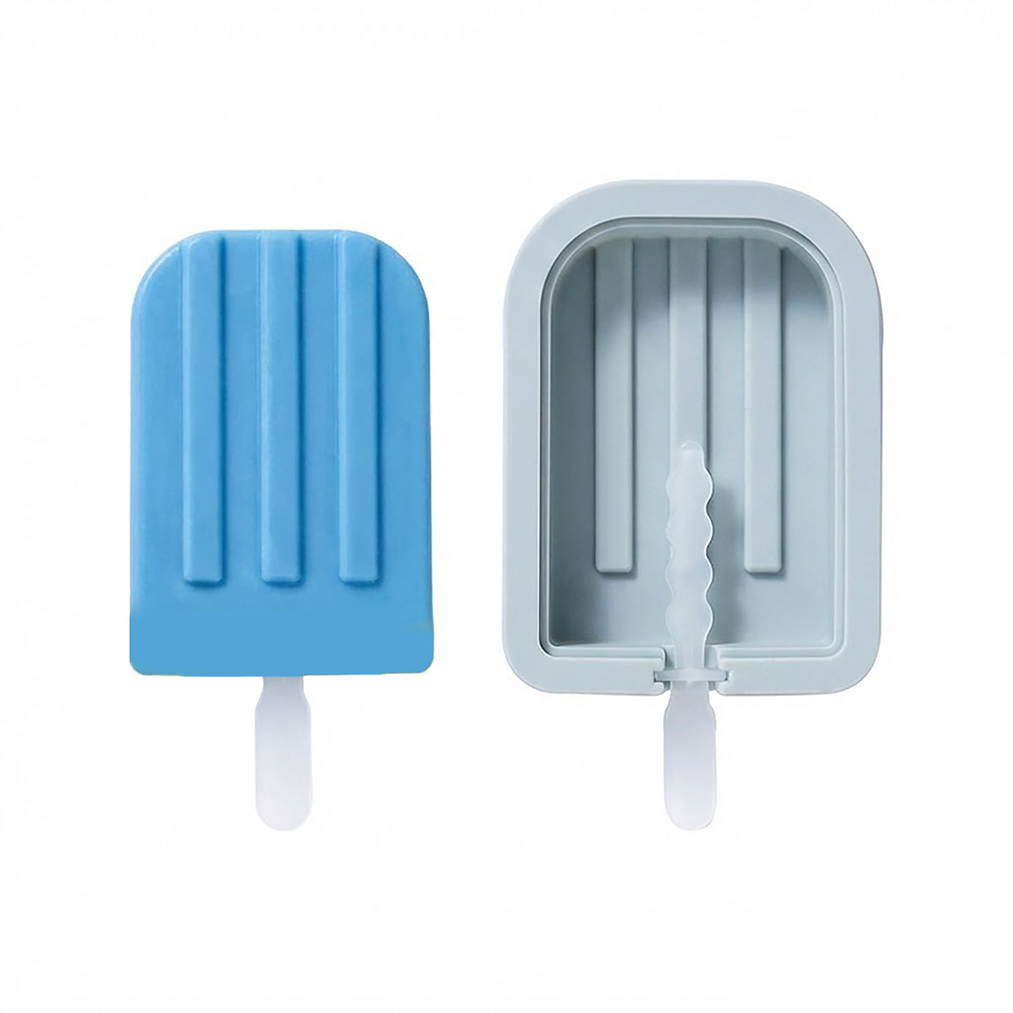 Anna-Kaci 2-Piece Silicone Popsicle Mold Set Reusable Nonstick Ice Pop Maker with Easy Release Design