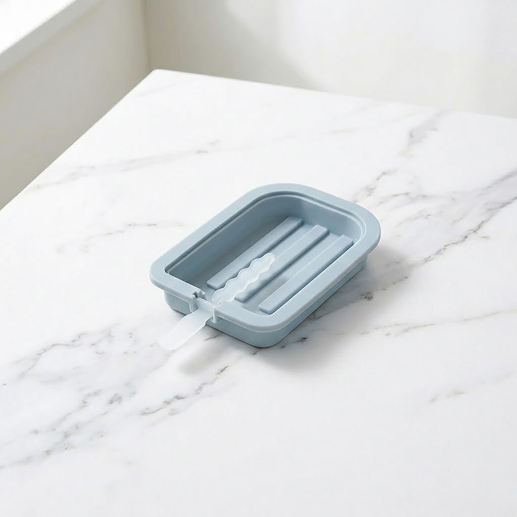 Anna-Kaci 2-Piece Silicone Popsicle Mold Set Reusable Nonstick Ice Pop Maker with Easy Release Design
