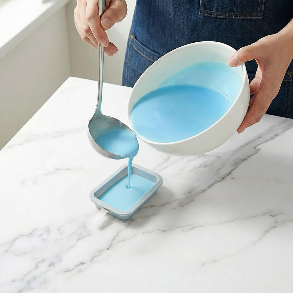 Anna-Kaci 2-Piece Silicone Popsicle Mold Set Reusable Nonstick Ice Pop Maker with Easy Release Design
