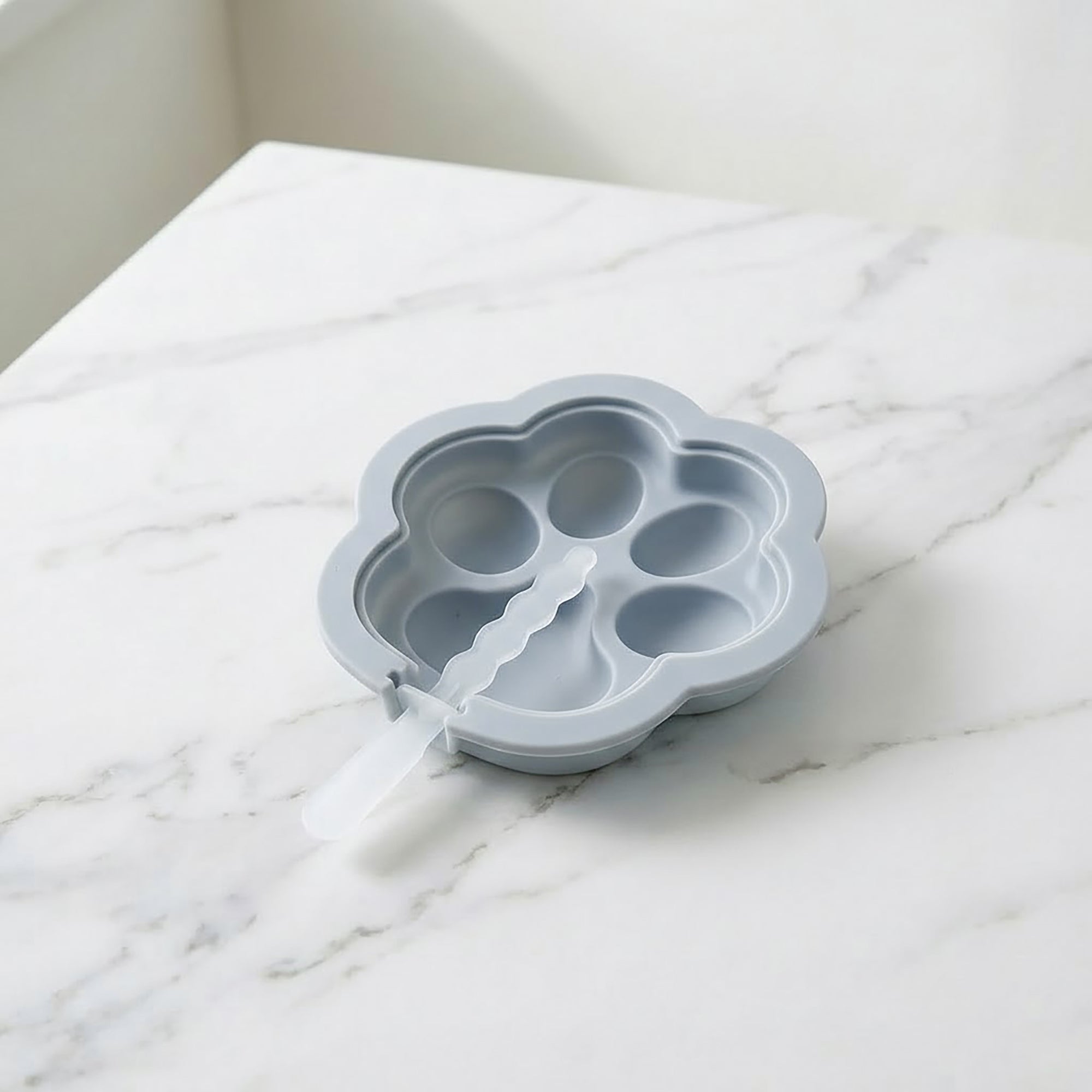 Anna-Kaci 2-Piece Silicone Popsicle Mold Set Reusable Nonstick Ice Pop Maker with Easy Release Design
