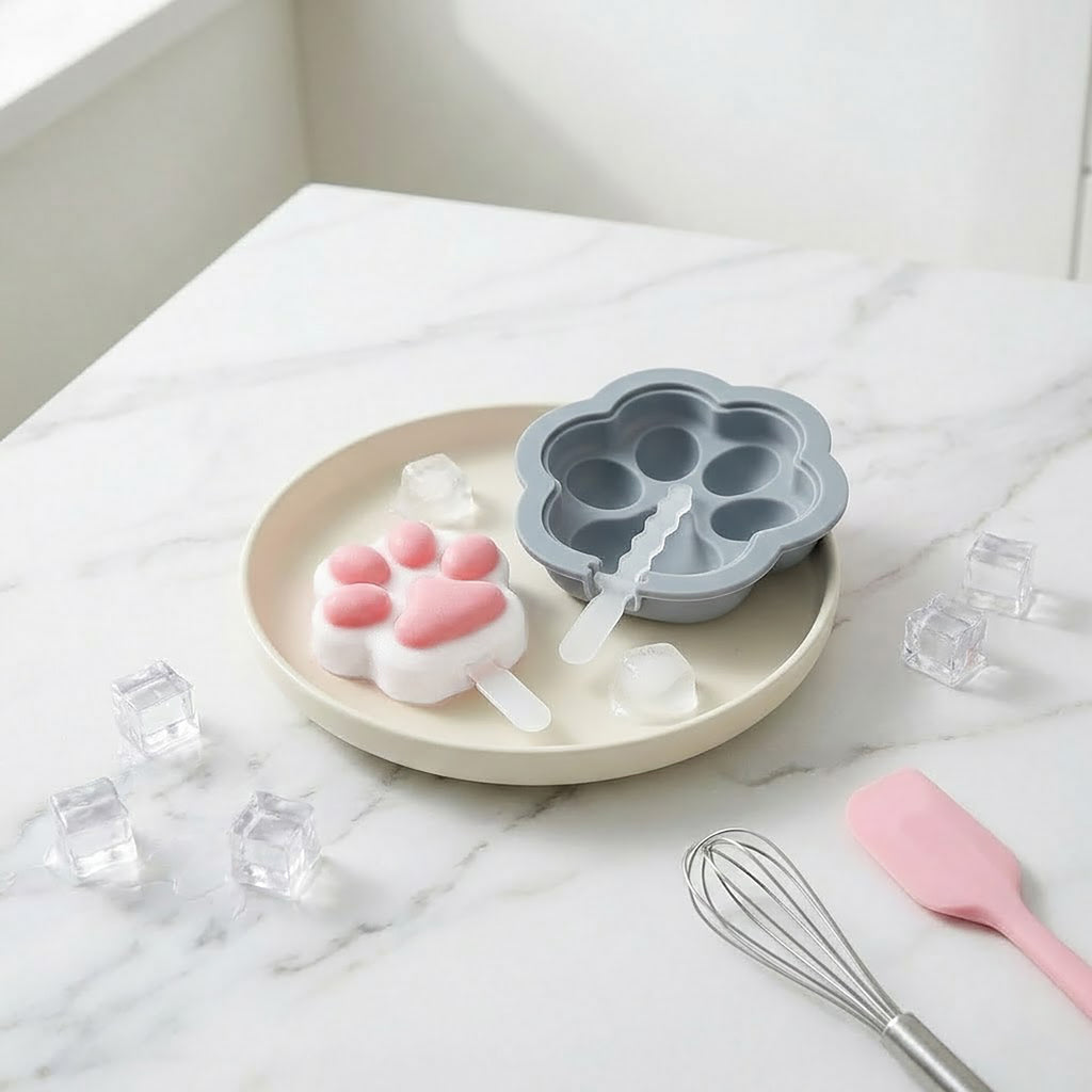 Anna-Kaci 2-Piece Silicone Popsicle Mold Set Reusable Nonstick Ice Pop Maker with Easy Release Design