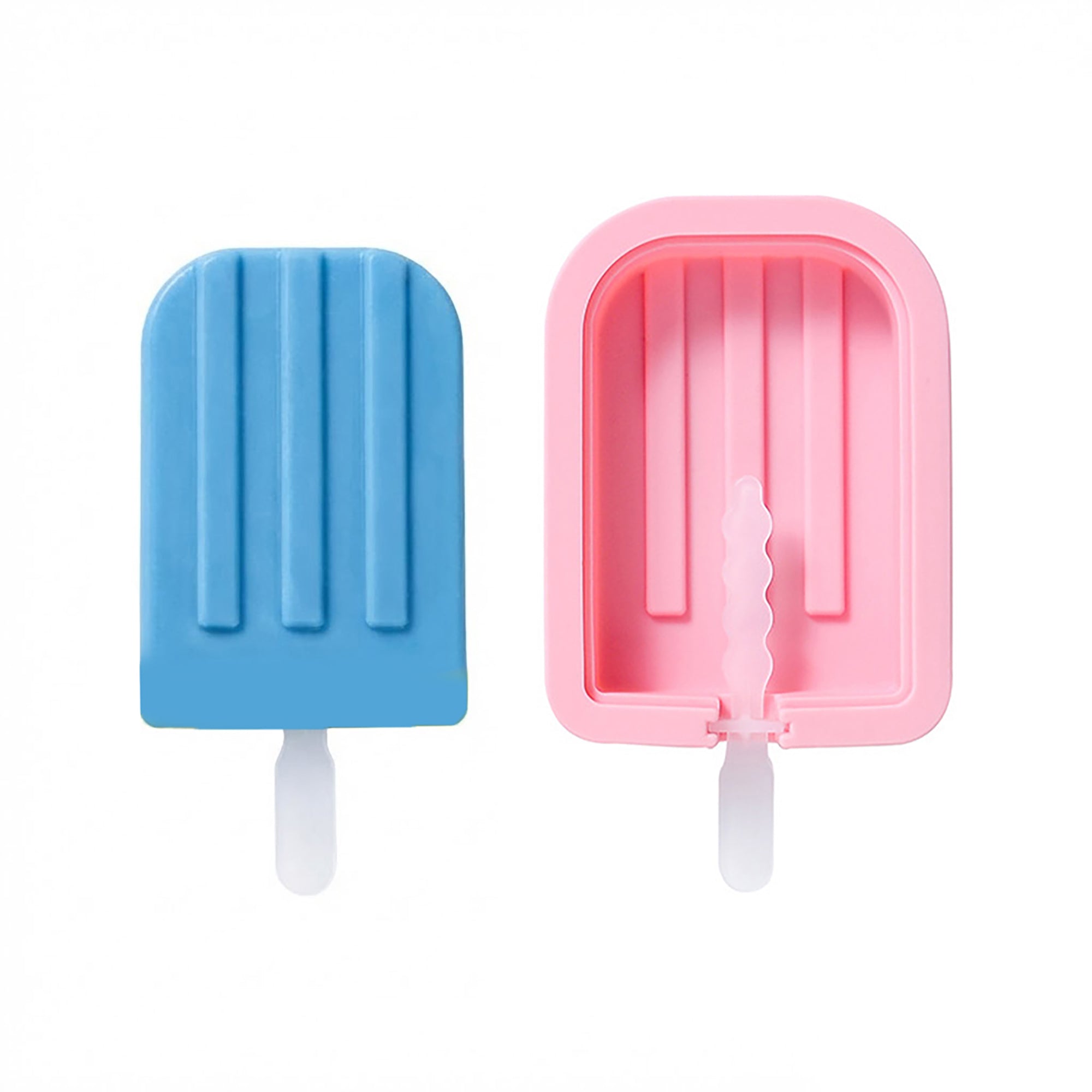 Anna-Kaci 2-Piece Silicone Popsicle Mold Set Reusable Nonstick Ice Pop Maker with Easy Release Design