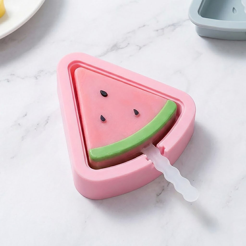 Anna-Kaci 2-Piece Silicone Popsicle Mold Set Reusable Nonstick Ice Pop Maker with Easy Release Design