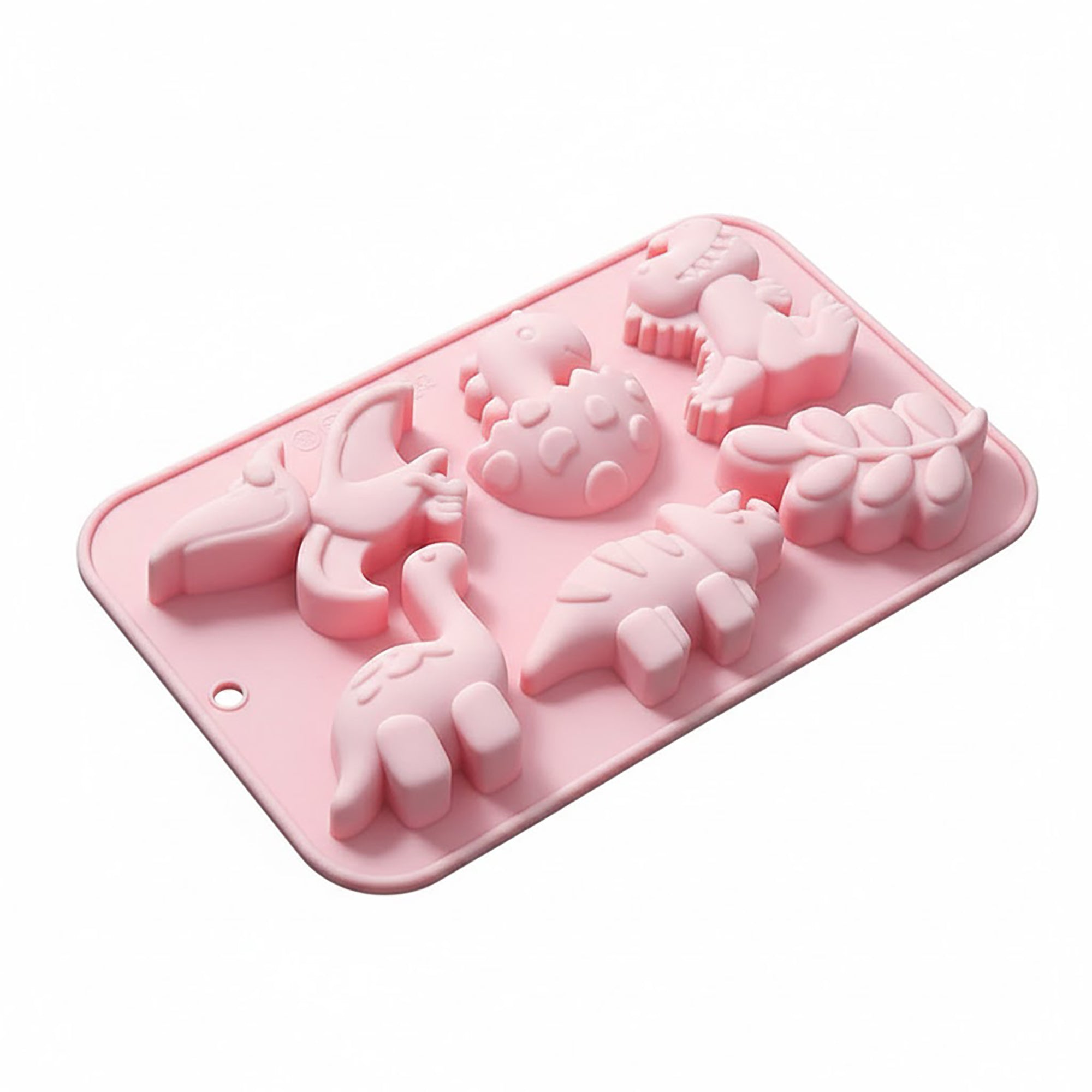 Anna-Kaci 2-Piece Dinosaur Silicone Baking Mold Set Nonstick Flexible Chocolate Candy Dessert Mold