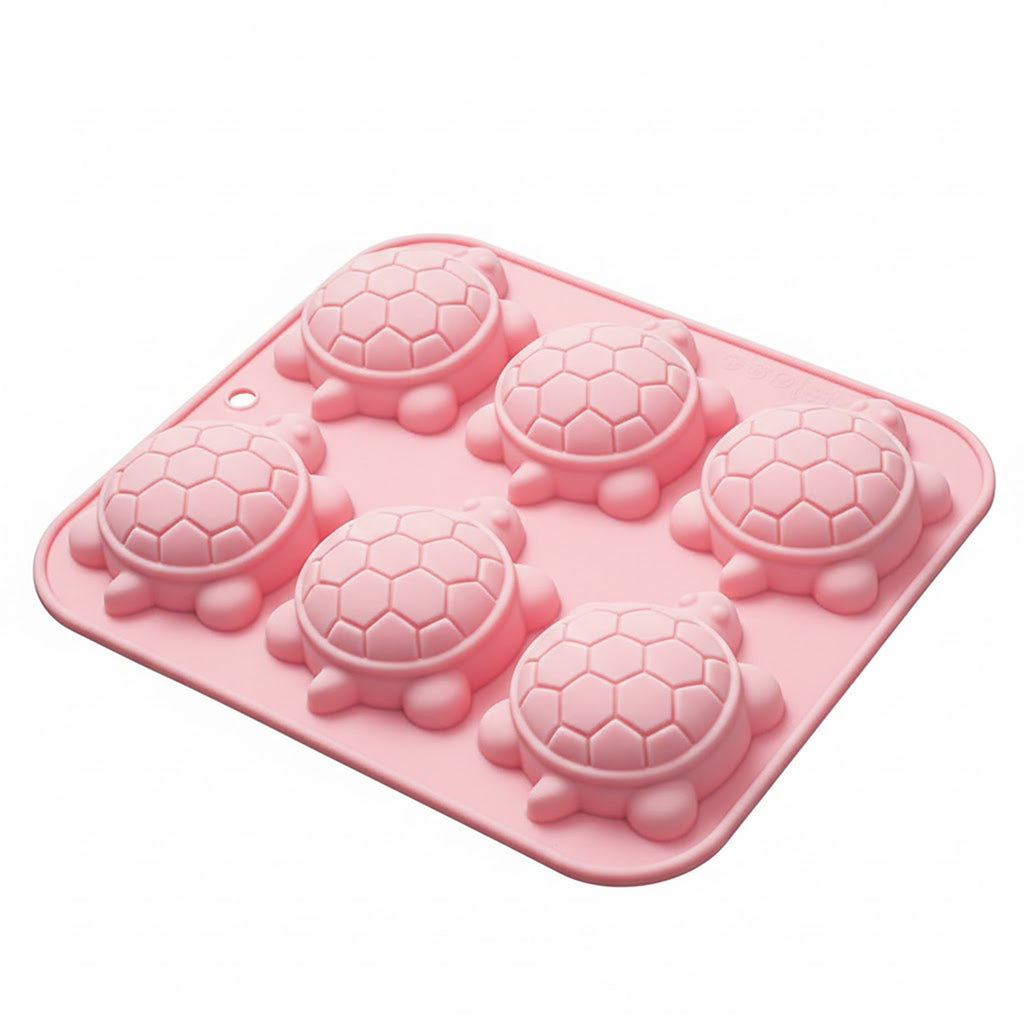 Anna-Kaci 2-Piece Turtle Silicone Baking Mold Set Nonstick Flexible Chocolate Candy Dessert Mold