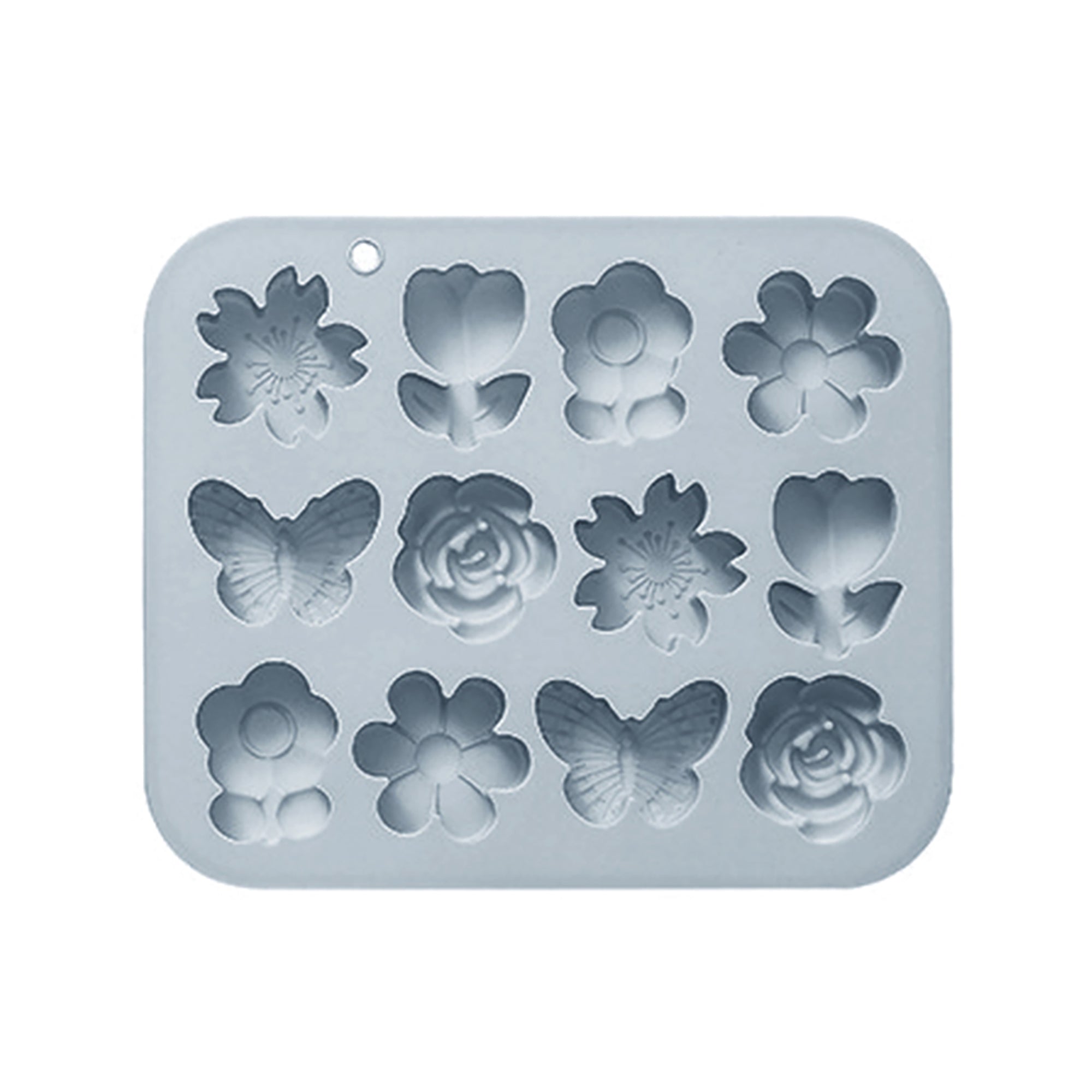 Anna-Kaci 2-Piece Silicone Flower and Butterfly Baking Mold Set Nonstick Flexible Candy Chocolate Mold