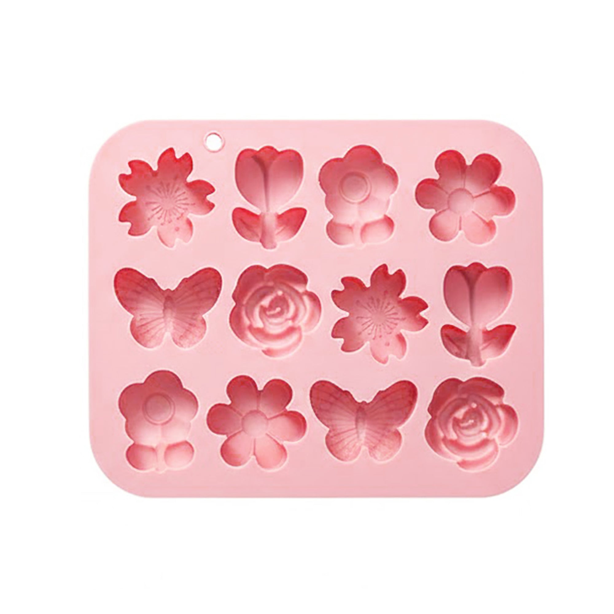 Anna-Kaci 2-Piece Silicone Flower and Butterfly Baking Mold Set Nonstick Flexible Candy Chocolate Mold